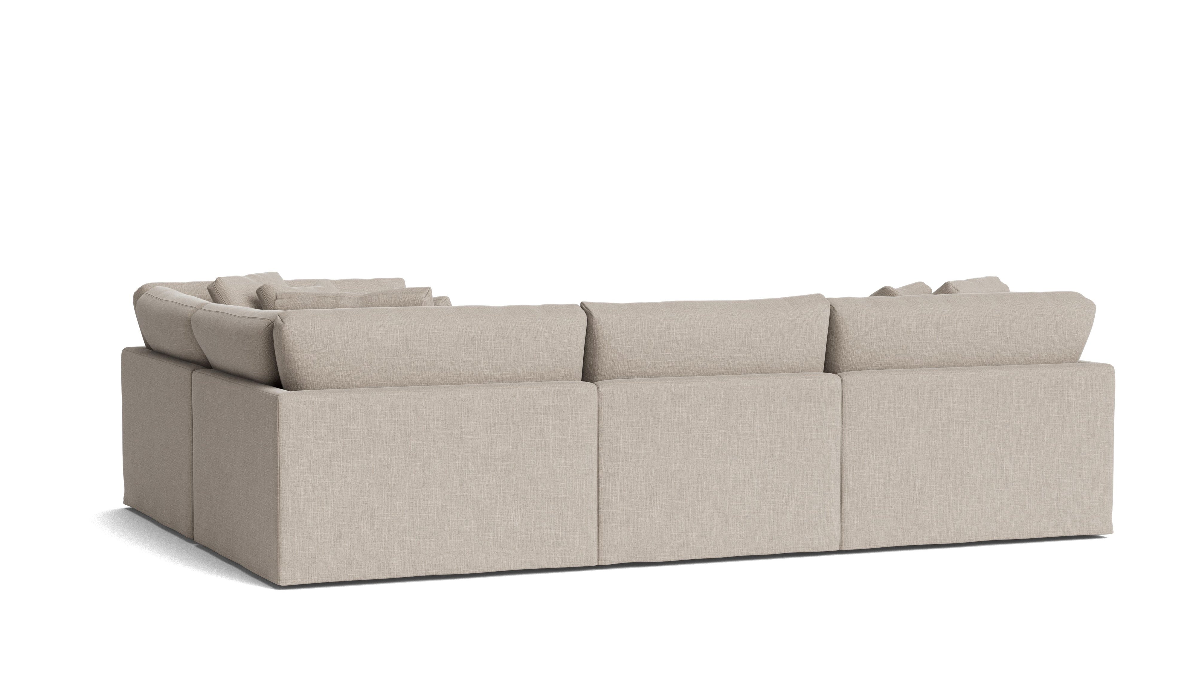 Get Together™ 4-Piece Modular Sectional Closed, Large, Light Pebble