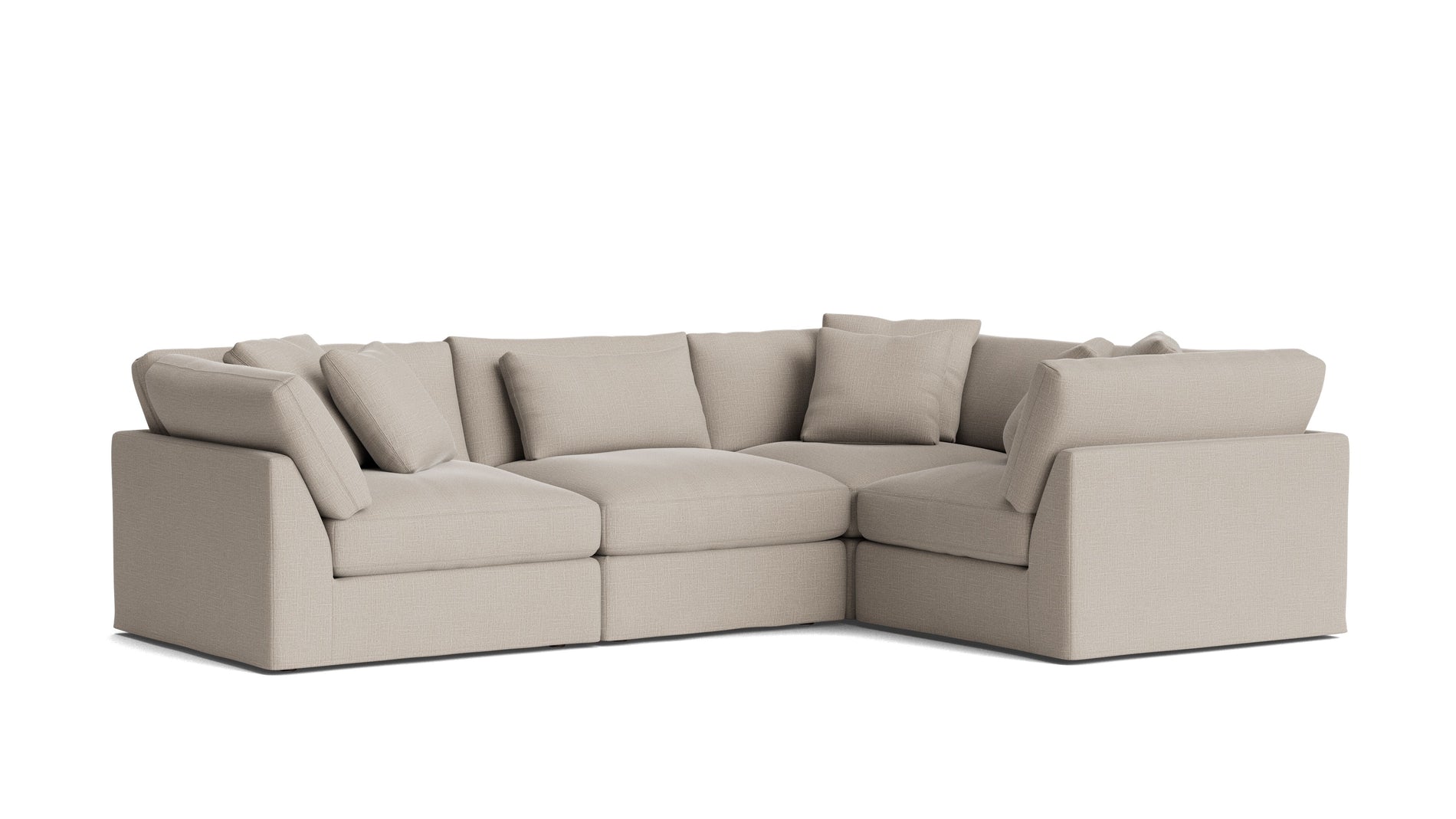 Get Together™ 4-Piece Modular Sectional Closed, Large, Light Pebble_image
