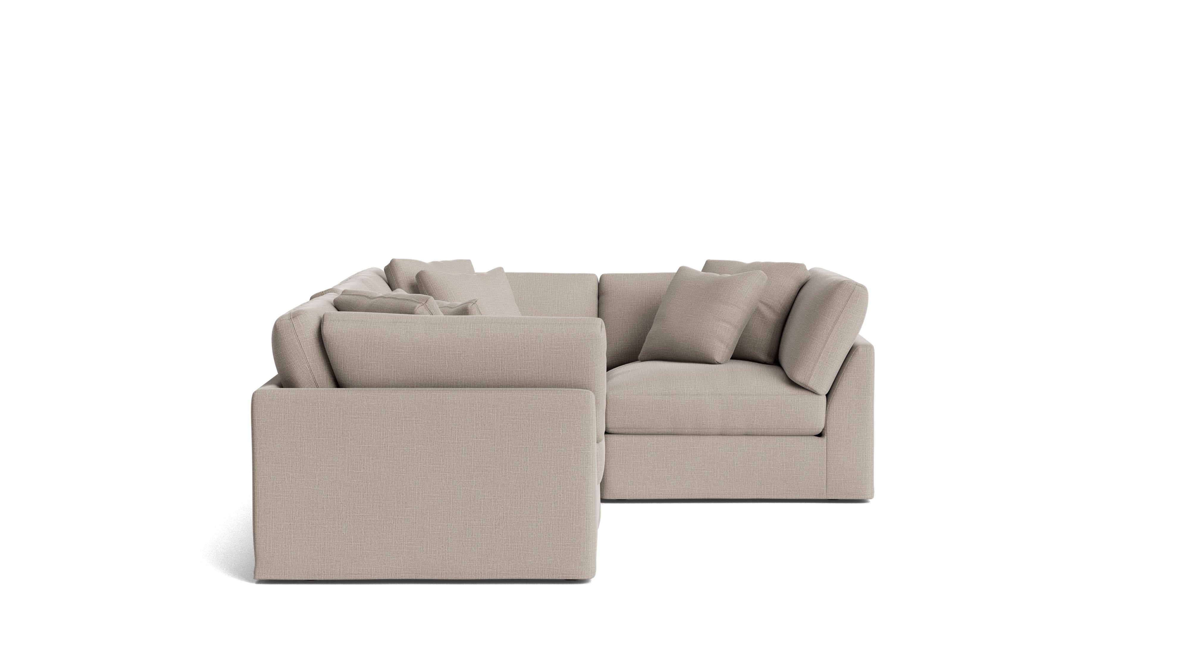 Get Together™ 4-Piece Modular Sectional Closed, Large, Light Pebble