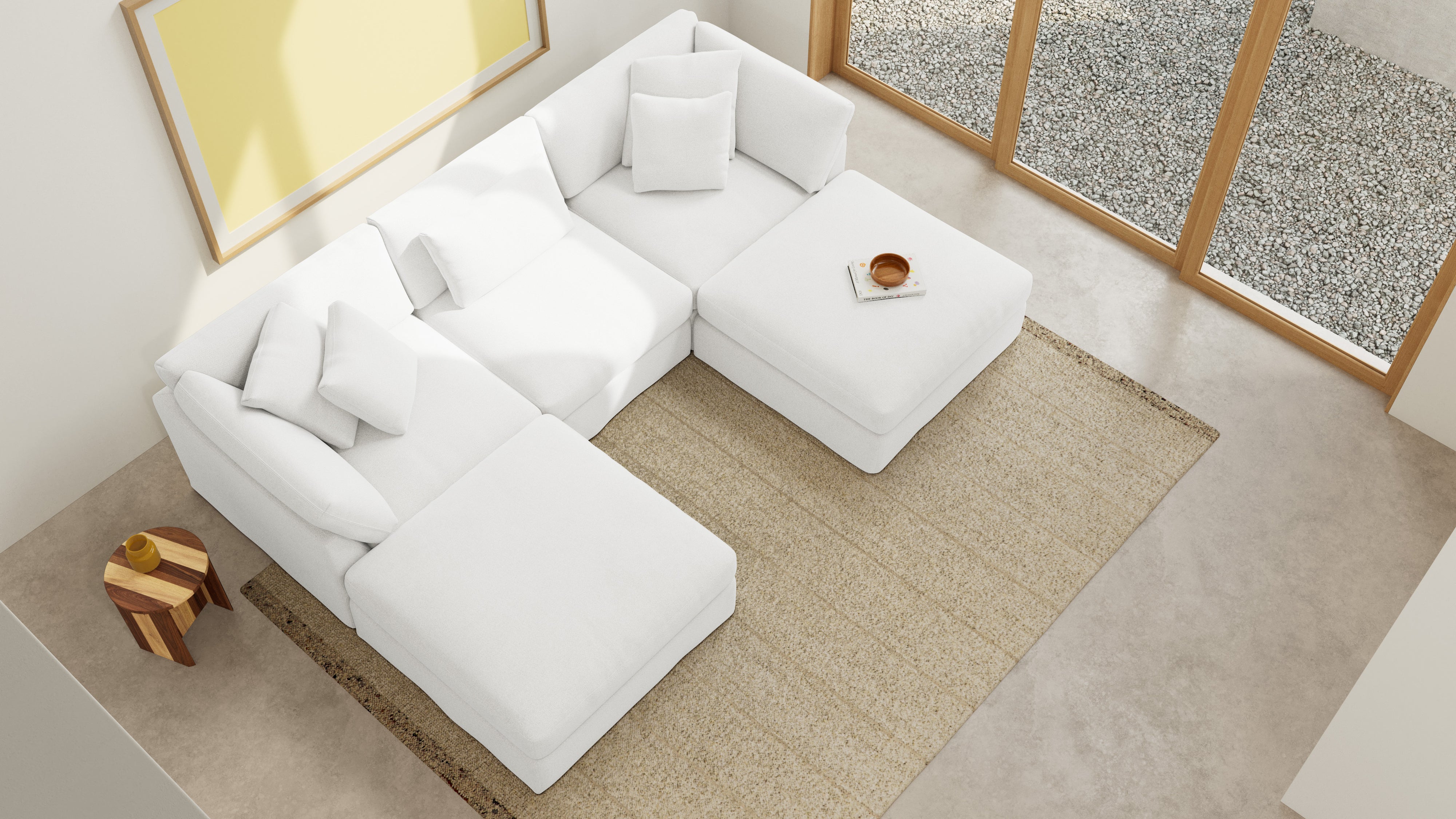 Get Together™ 5 - Piece Modular U - Shaped Sectional, Large, Sea Salt - Sundays Company CanadaSEC-YJ-041-002