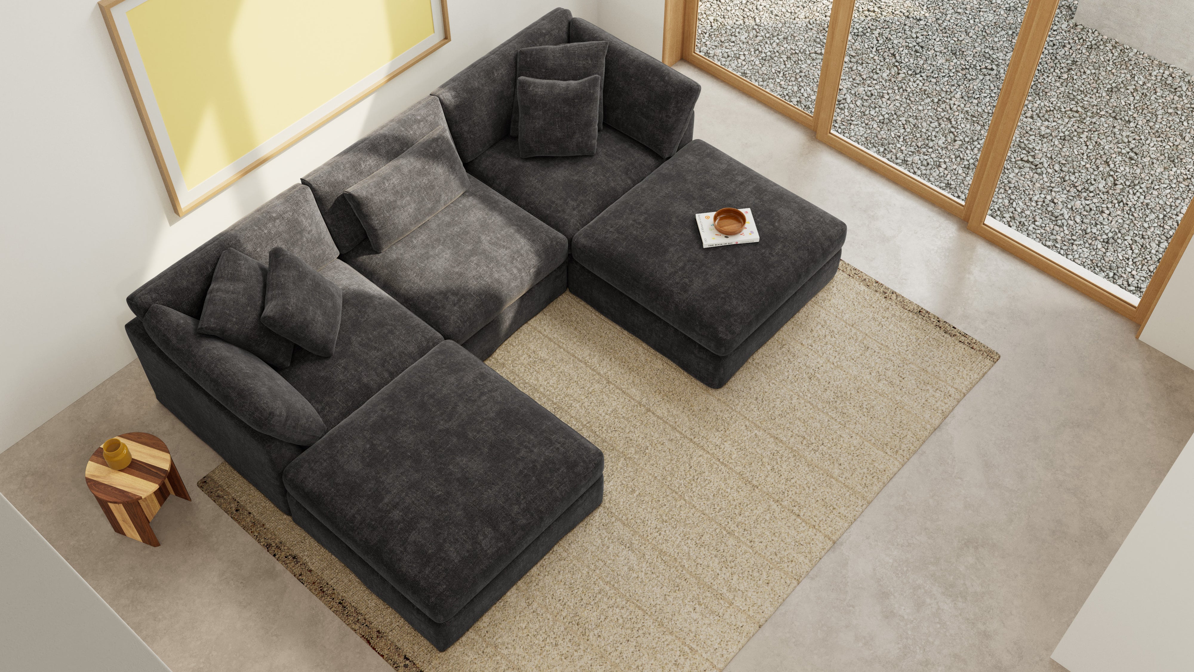 Get Together™ 5 - Piece Modular U - Shaped Sectional, Large, Truffle - Sundays Company CanadaSEC-YJ-041-003
