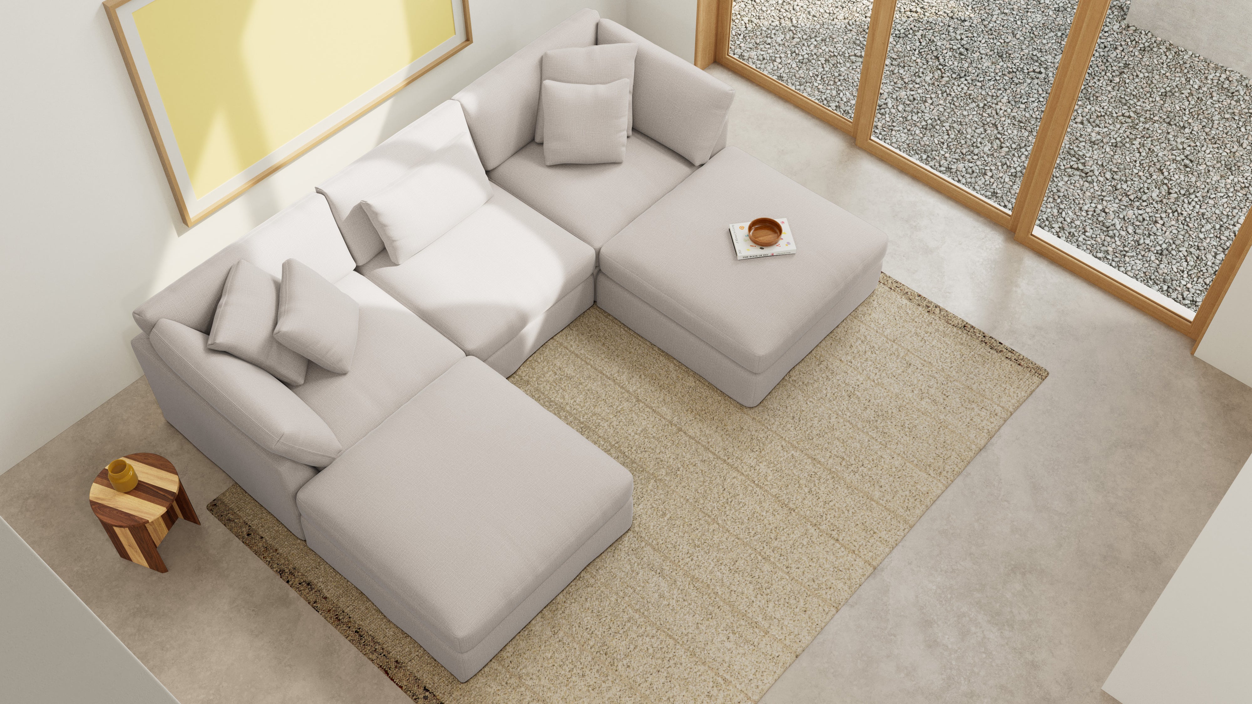 Get Together™ 5 - Piece Modular U - Shaped Sectional, Large, Clay - Sundays Company CanadaSEC-YJ-041-015