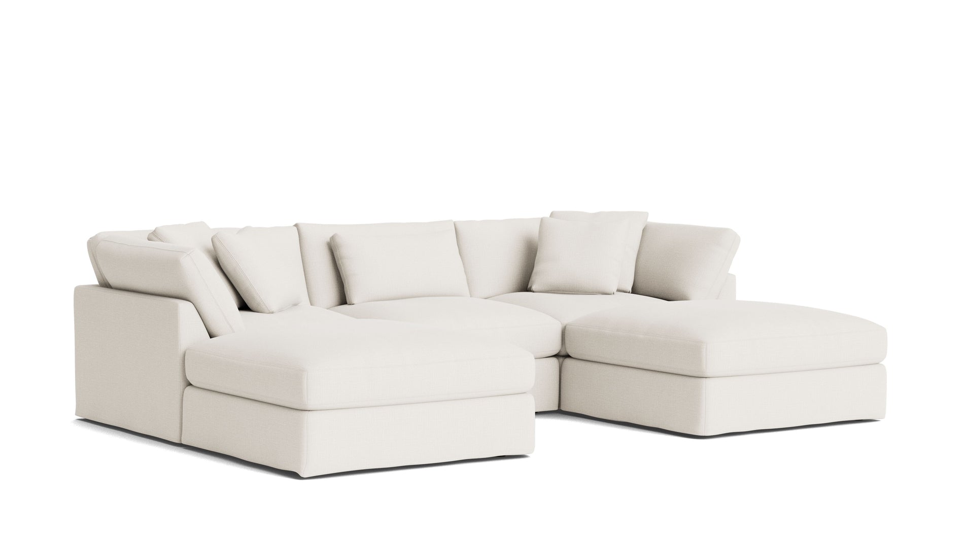 Get Together™ 5-Piece Modular U-Shaped Sectional, Large, Cream Linen_image