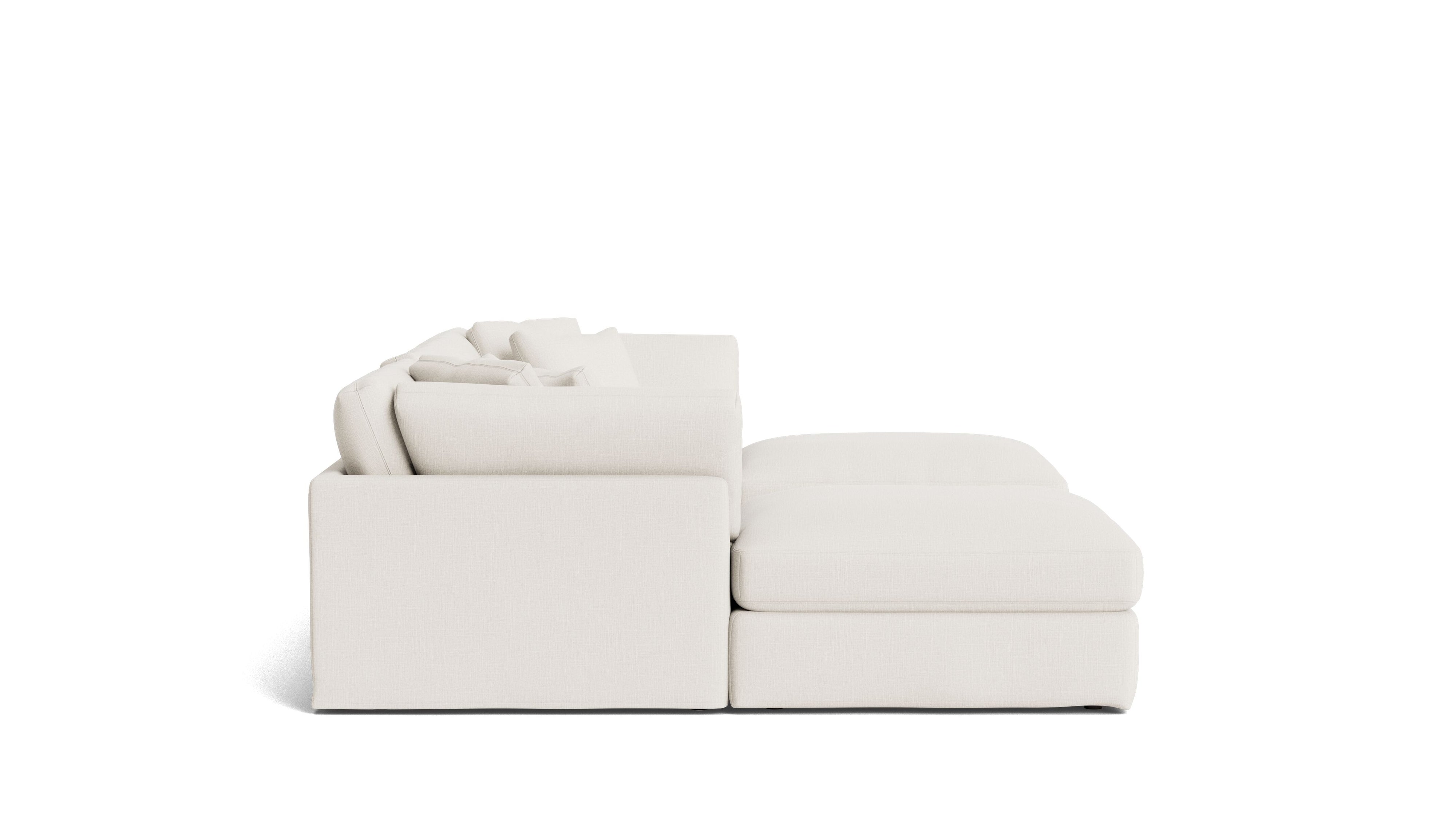 Get Together™ 5-Piece Modular U-Shaped Sectional, Large, Cream Linen