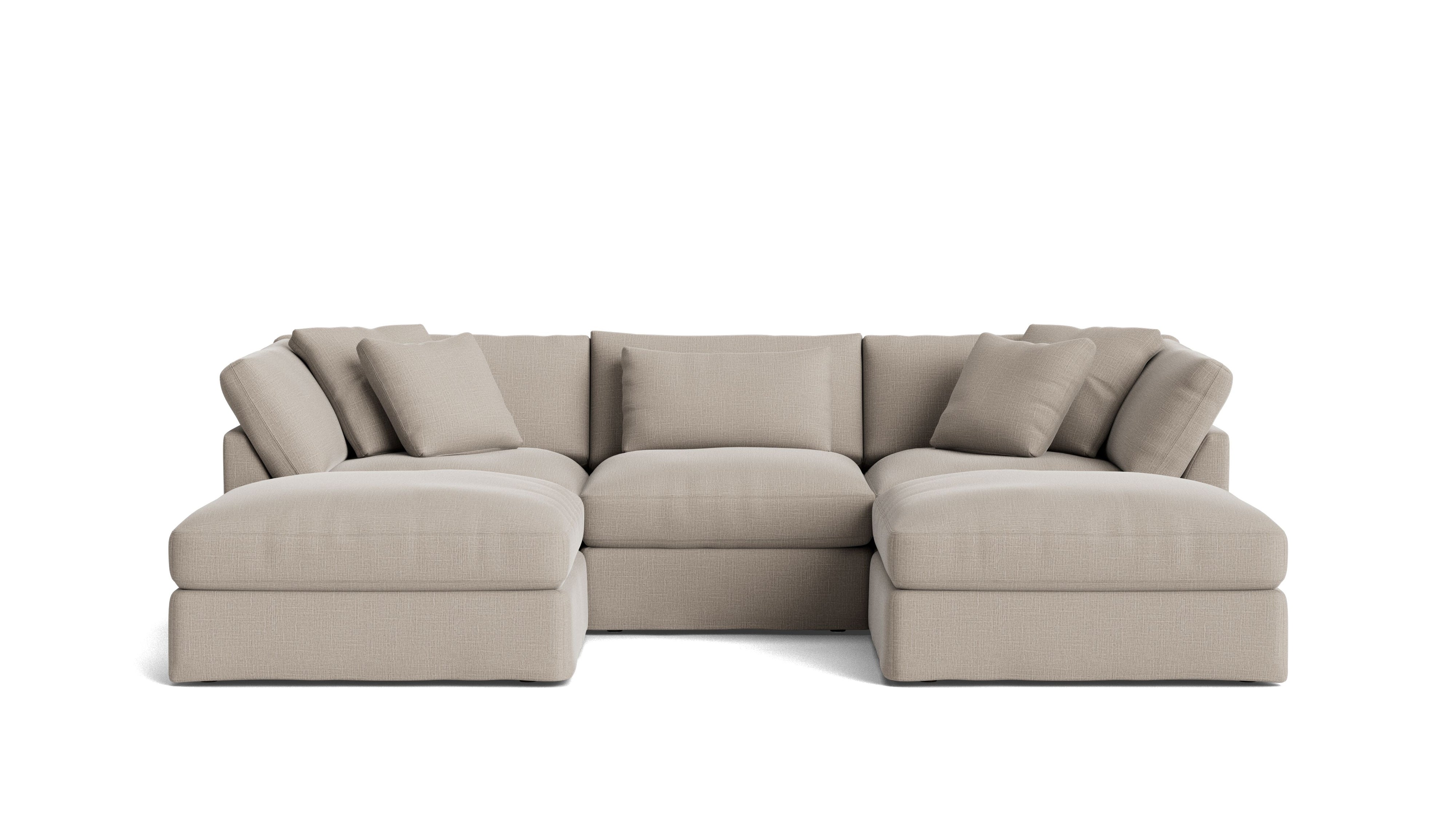 Get Together™ 5-Piece Modular U-Shaped Sectional, Large, Light Pebble - Image 2