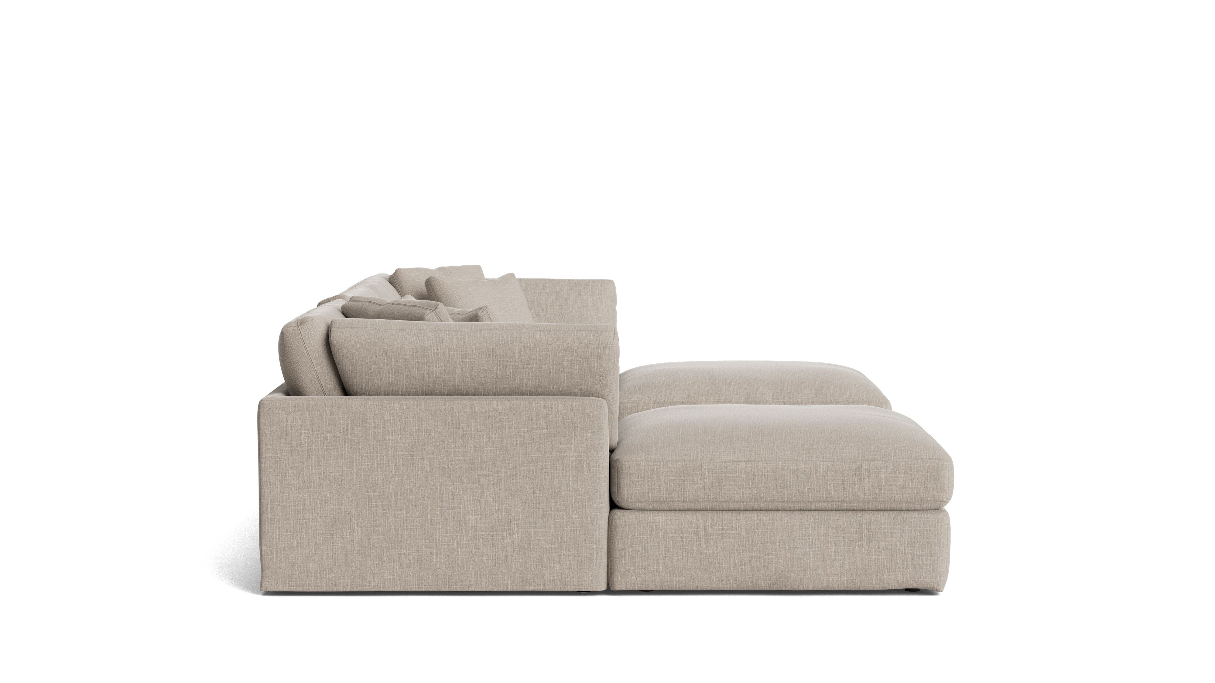 Get Together™ 5-Piece Modular U-Shaped Sectional, Large, Light Pebble