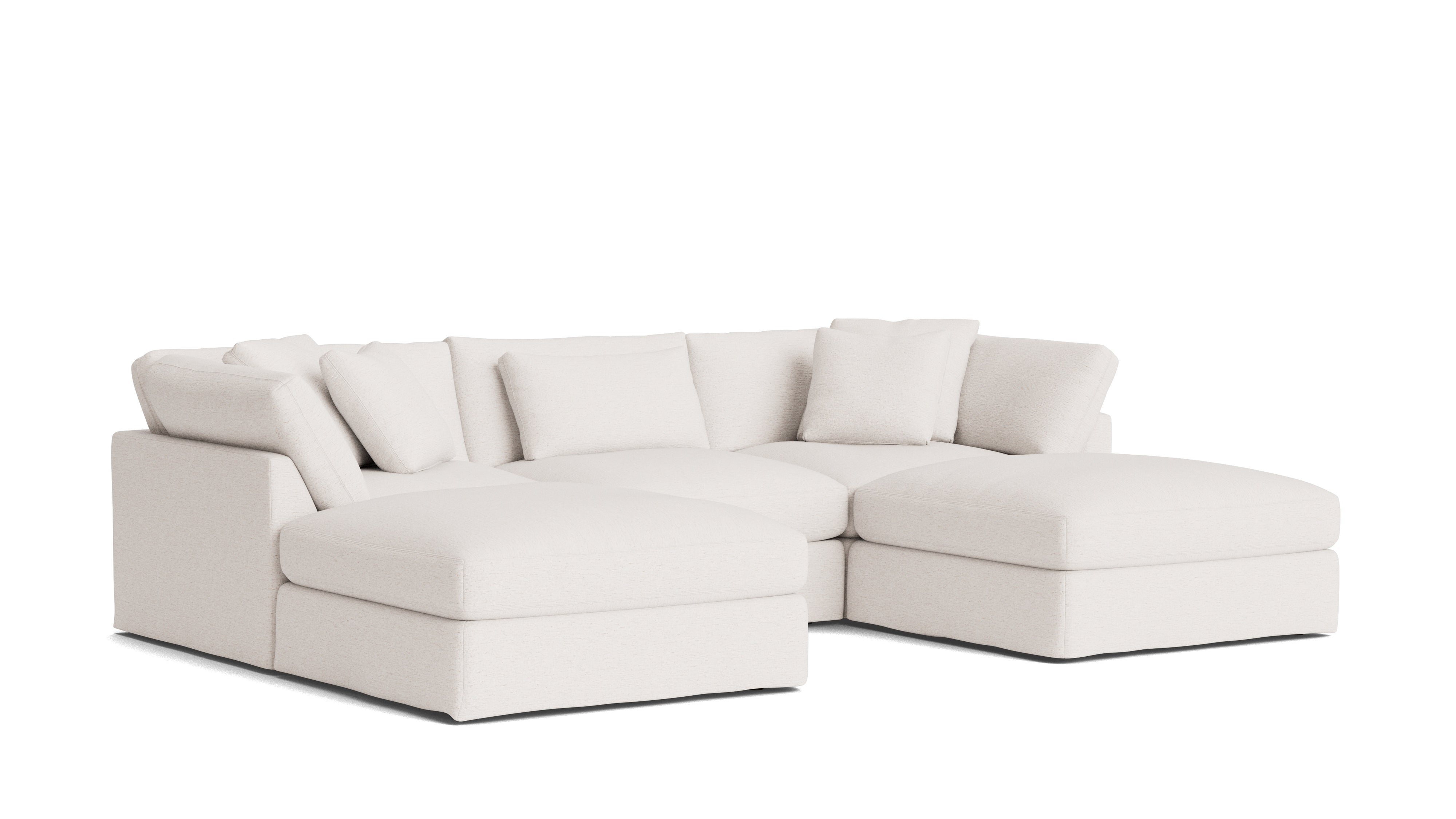 Get Together™ 5-Piece Modular U-Shaped Sectional, Large, Nomad Snow