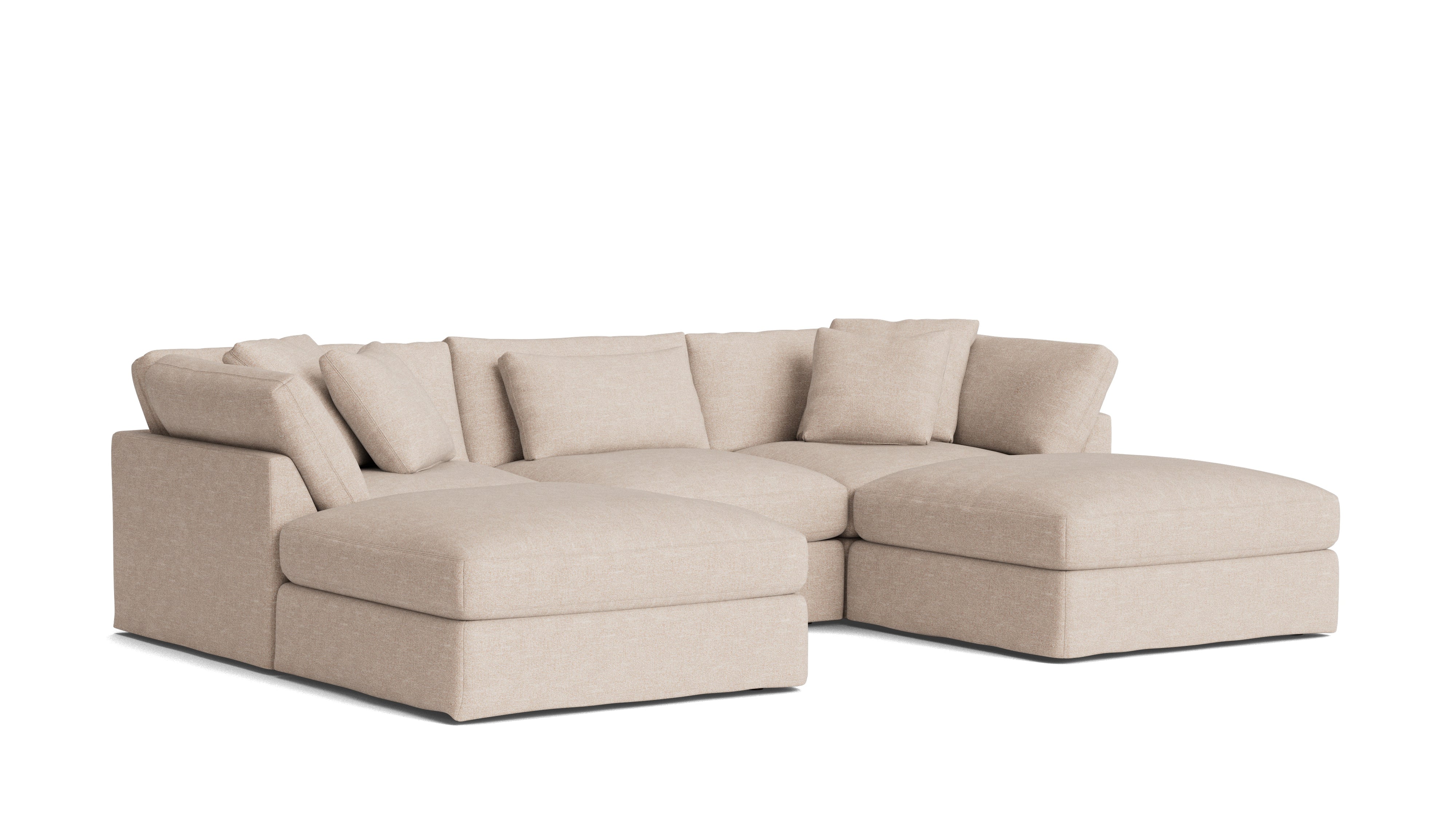 Get Together™ 5 - Piece Modular U - Shaped Sectional, Large, Sunbeam - Sundays Company CanadaSEC-YJ-041-141