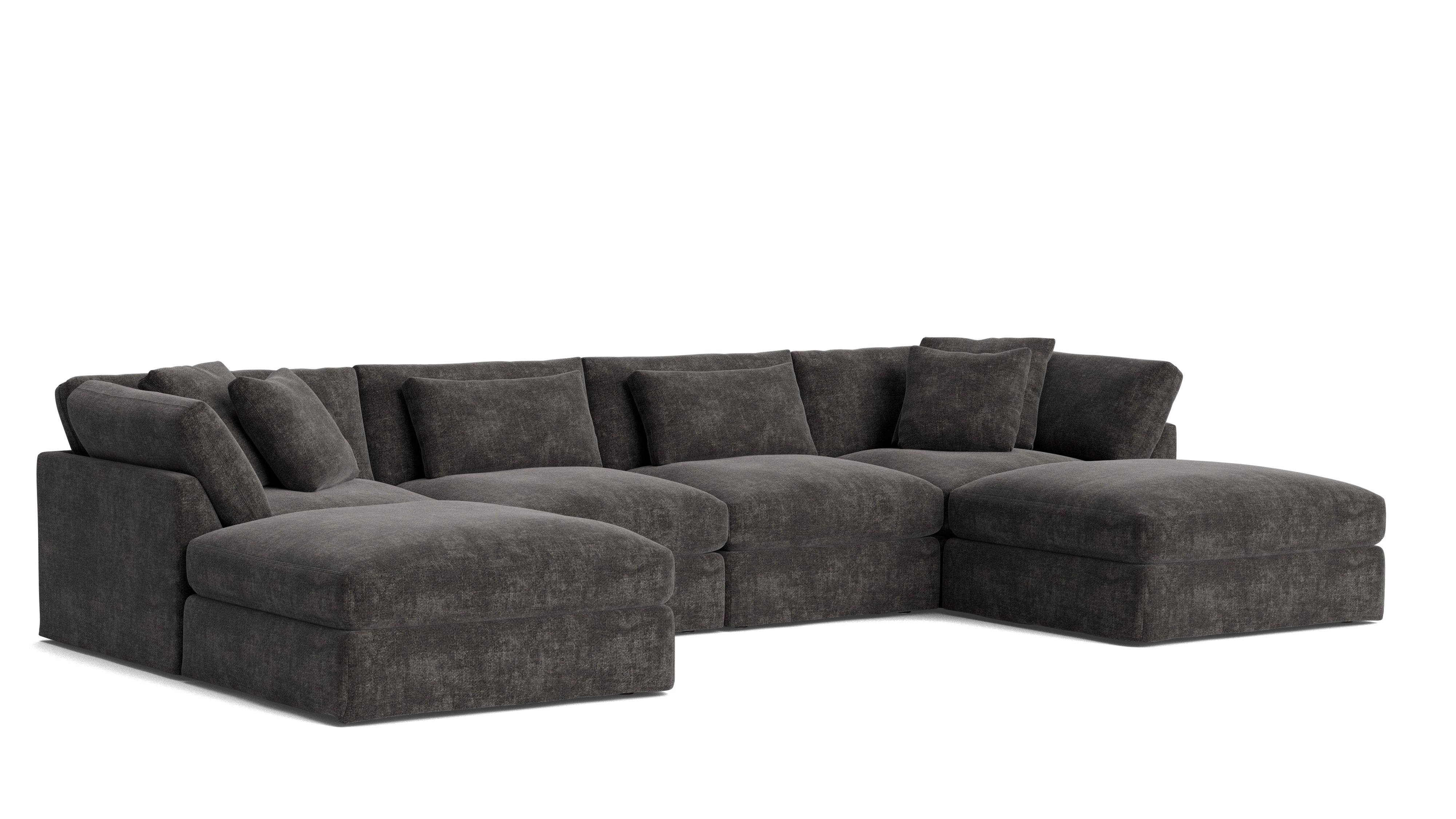 Get Together™ 6 - Piece Modular U - Shaped Sectional, Large, Truffle - Sundays Company CanadaSEC-YJ-042-003