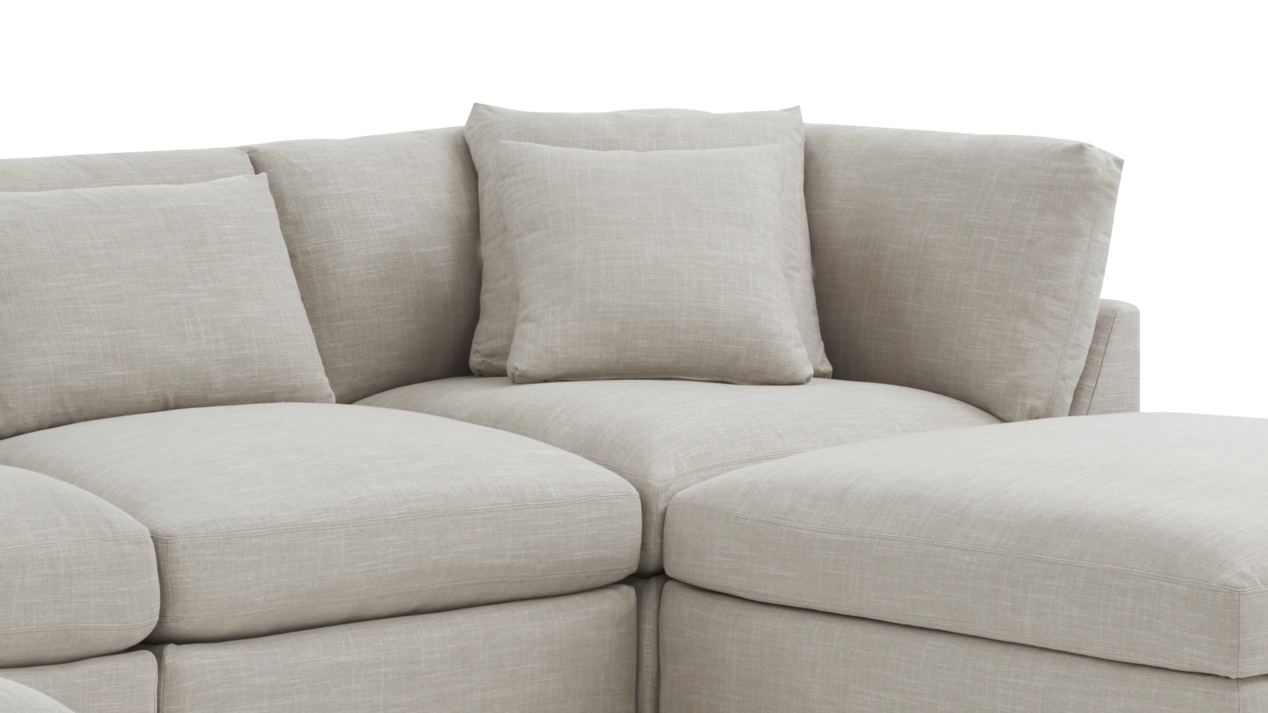 Get Together™ 6-Piece Modular U-Shaped Sectional, Large, Light Pebble - Image 8