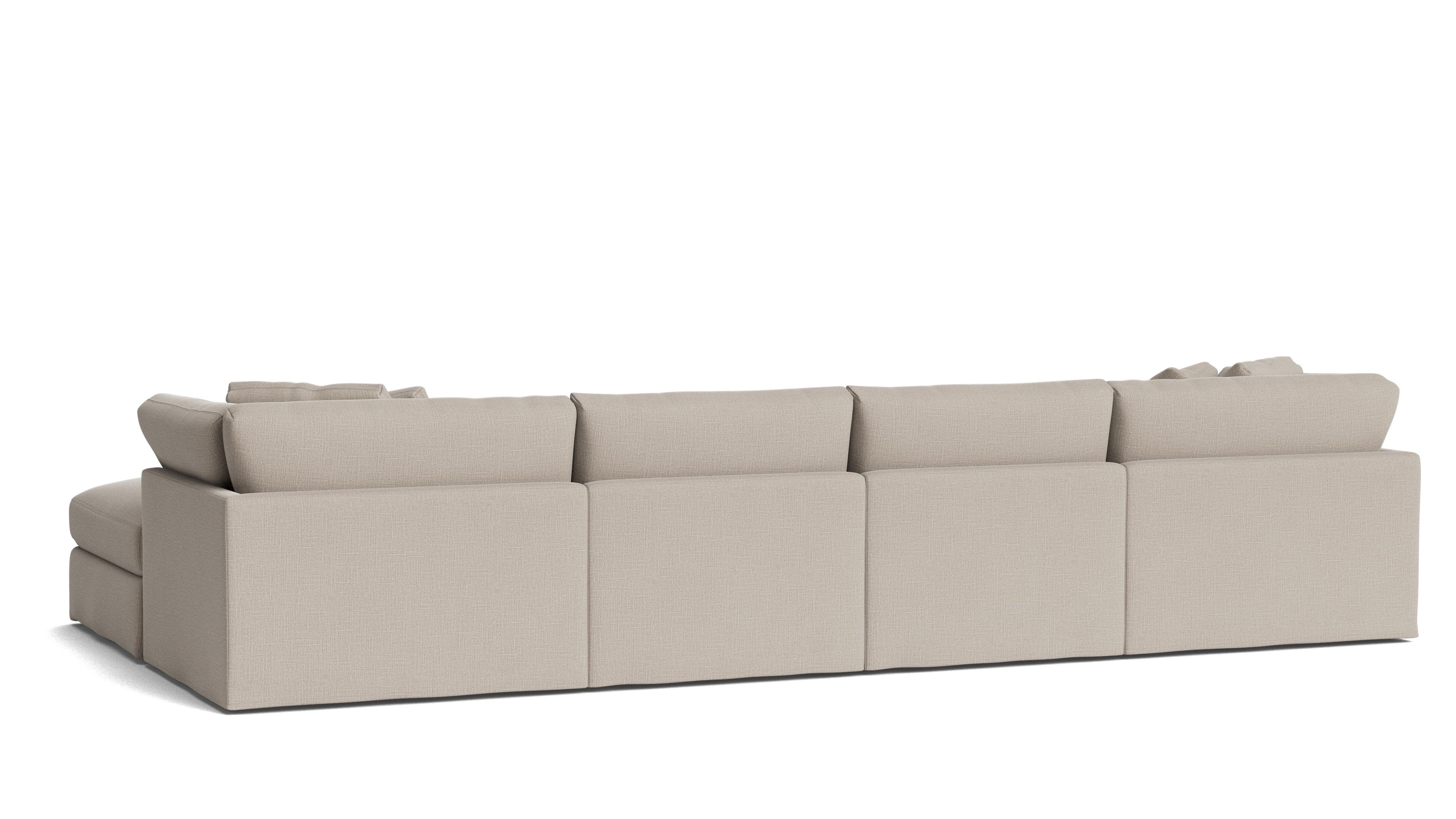 Get Together™ 6-Piece Modular U-Shaped Sectional, Large, Light Pebble