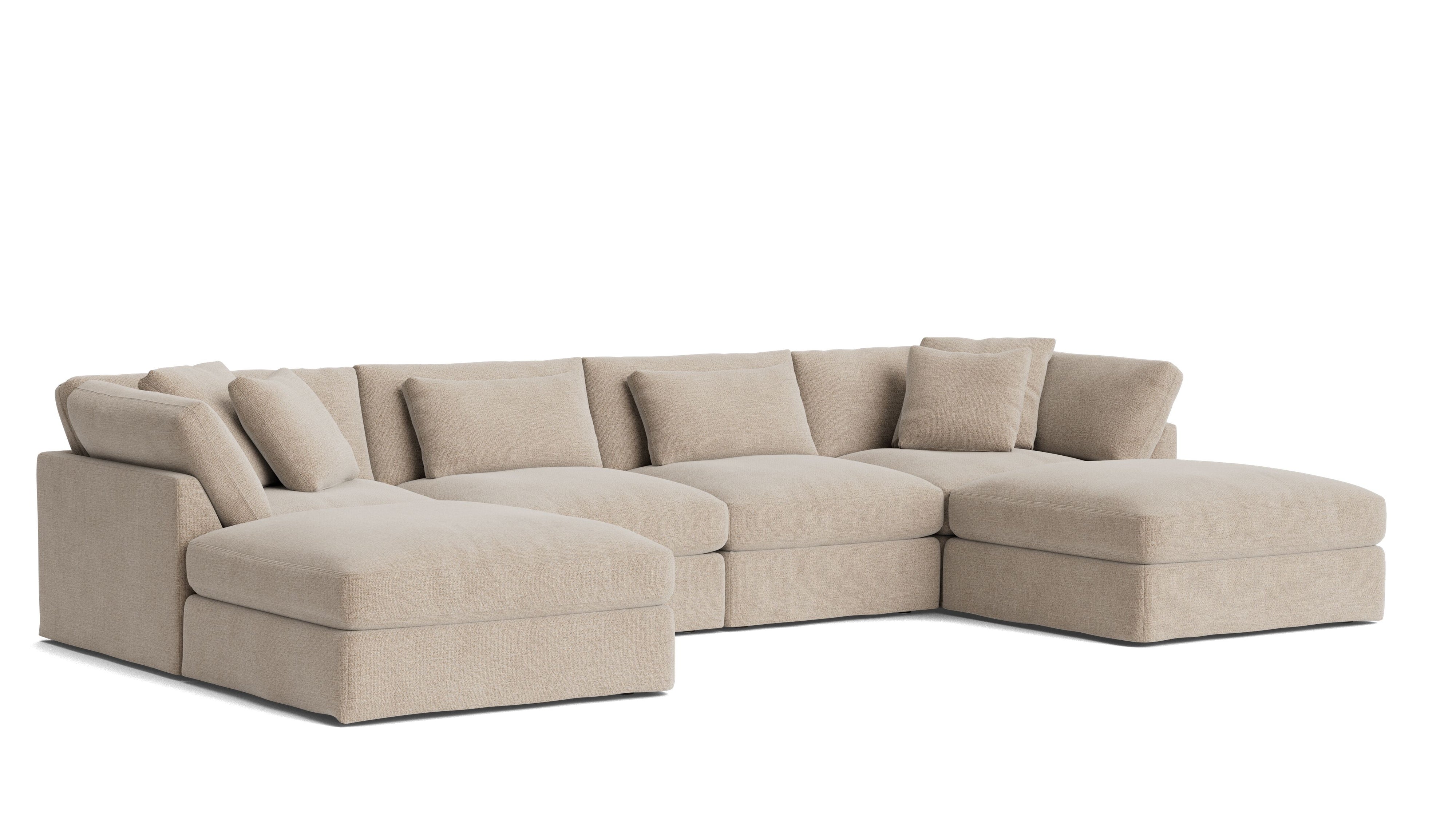 Get Together™ 6-Piece Modular U-Shaped Sectional, Large, Champagne