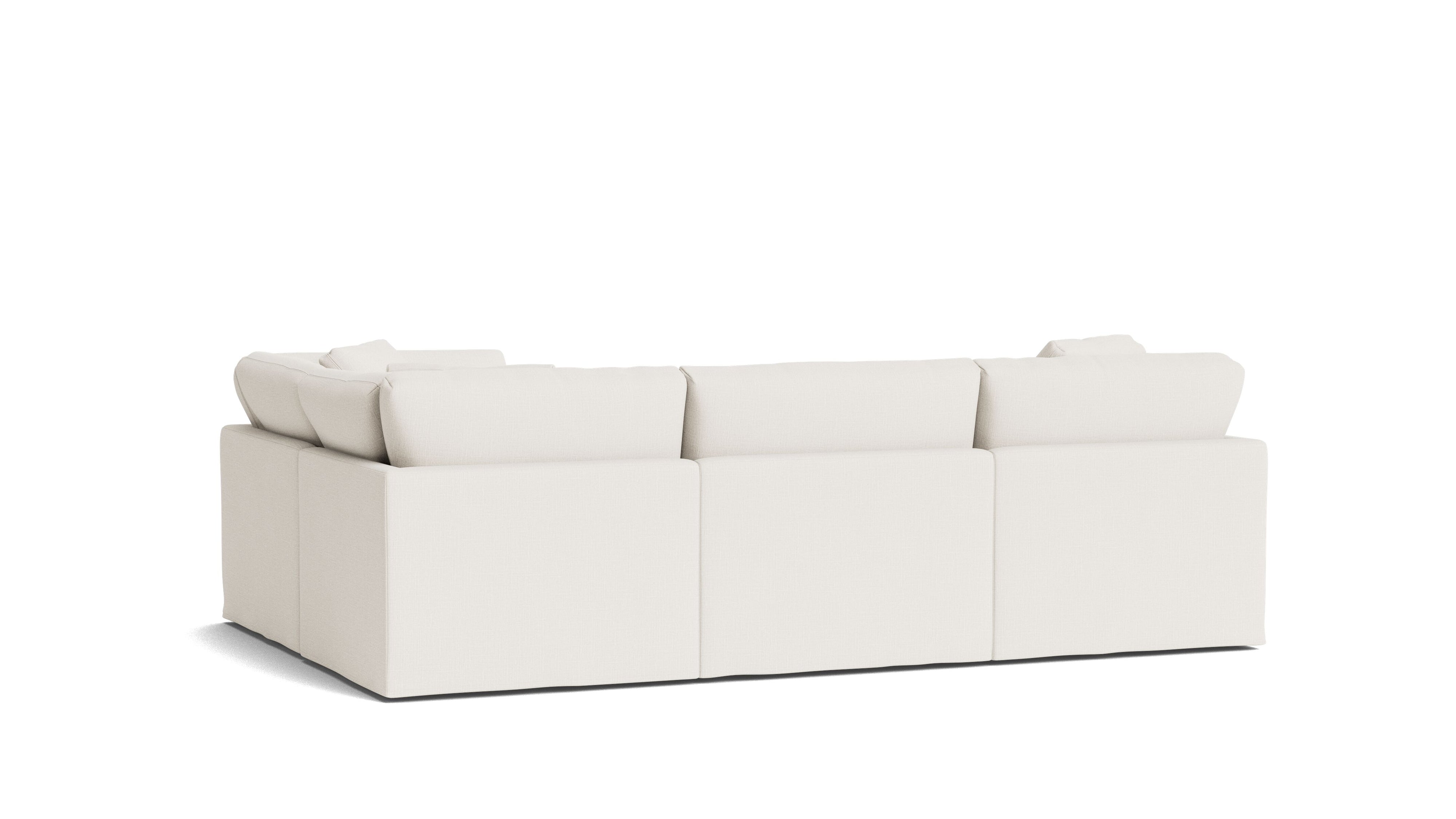 Get Together™ 4-Piece Modular Sectional Closed, Standard, Cream Linen