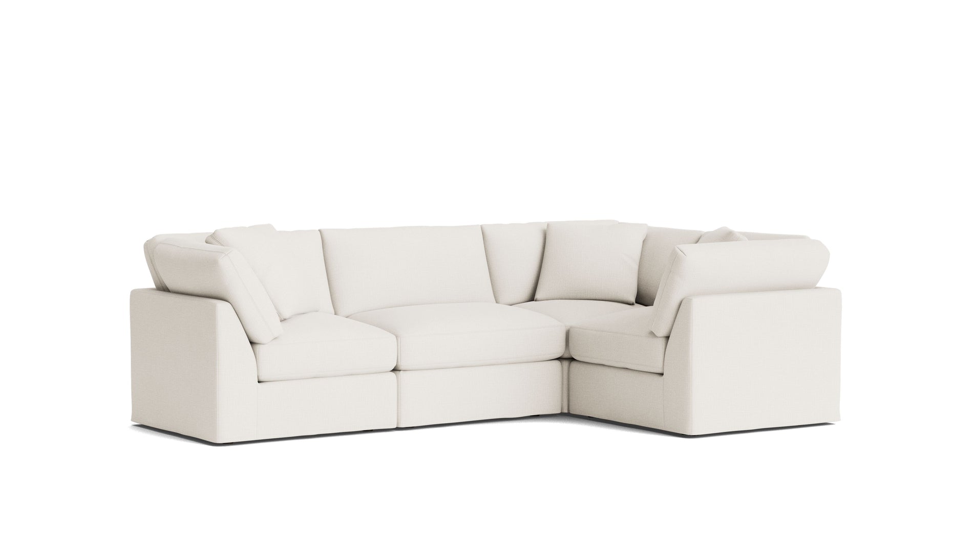 Get Together™ 4-Piece Modular Sectional Closed, Standard, Cream Linen_image