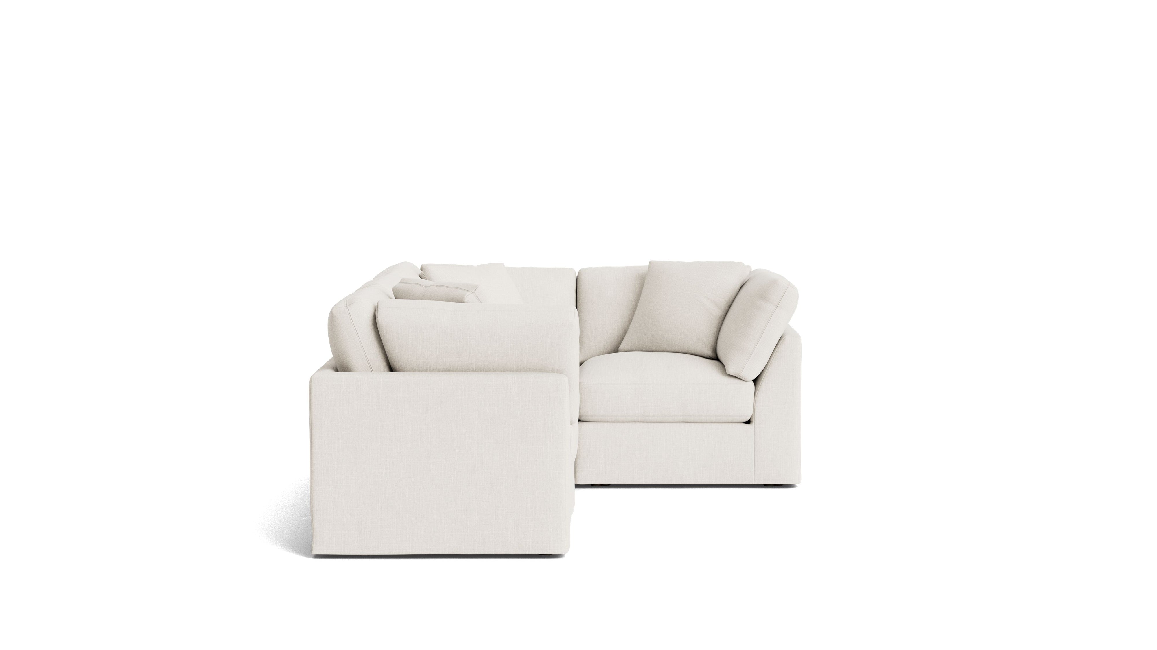Get Together™ 4-Piece Modular Sectional Closed, Standard, Cream Linen