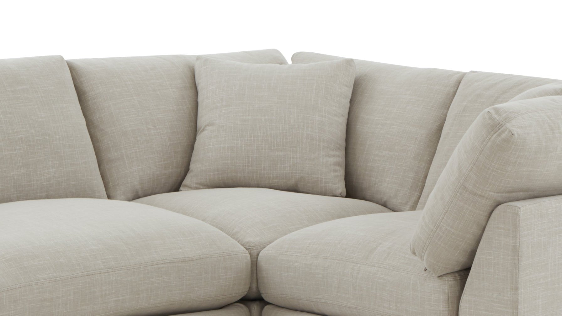 Get Together™ 4-Piece Modular Sectional Closed, Standard, Light Pebble - Image 8
