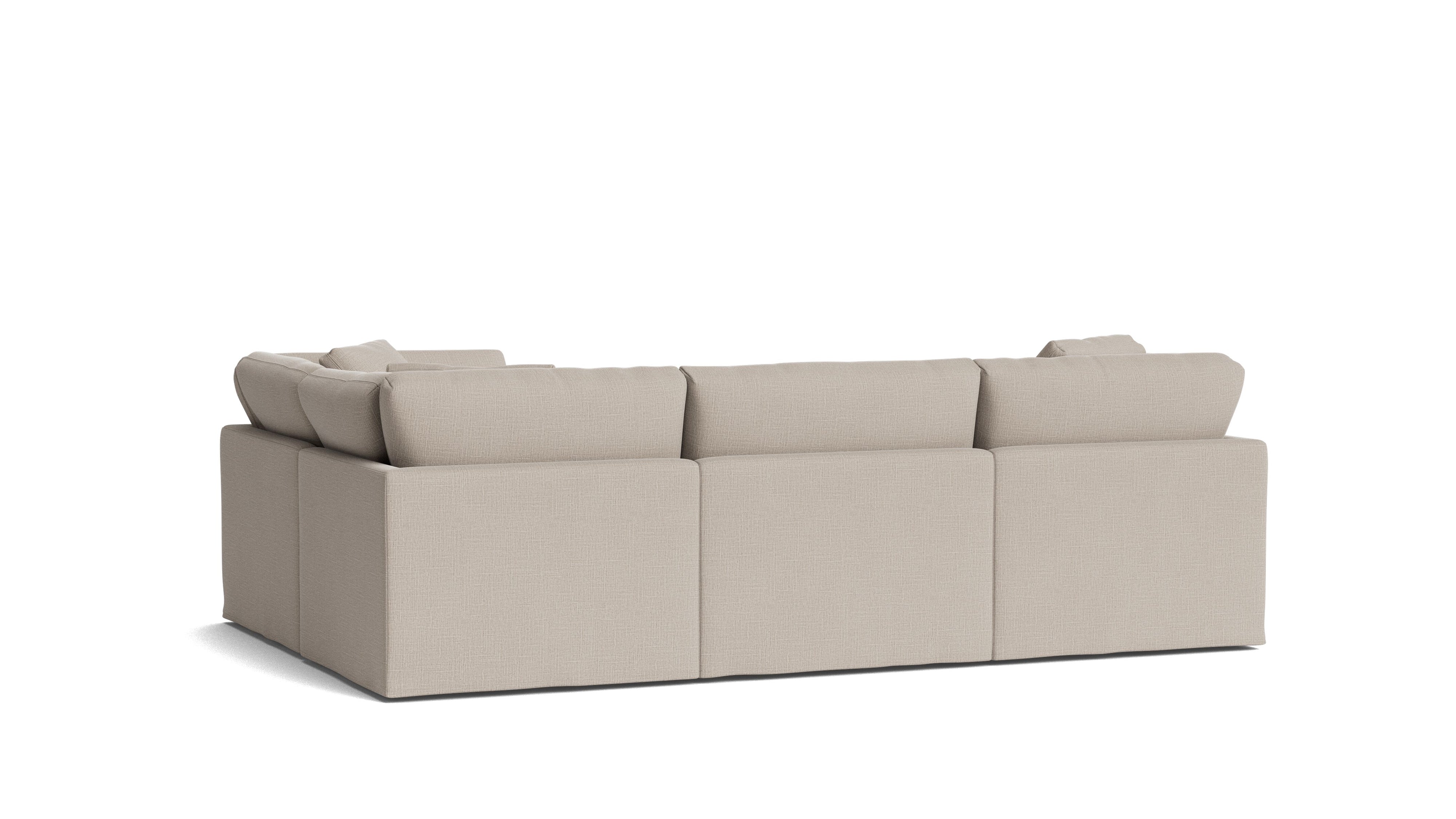 Get Together™ 4-Piece Modular Sectional Closed, Standard, Light Pebble