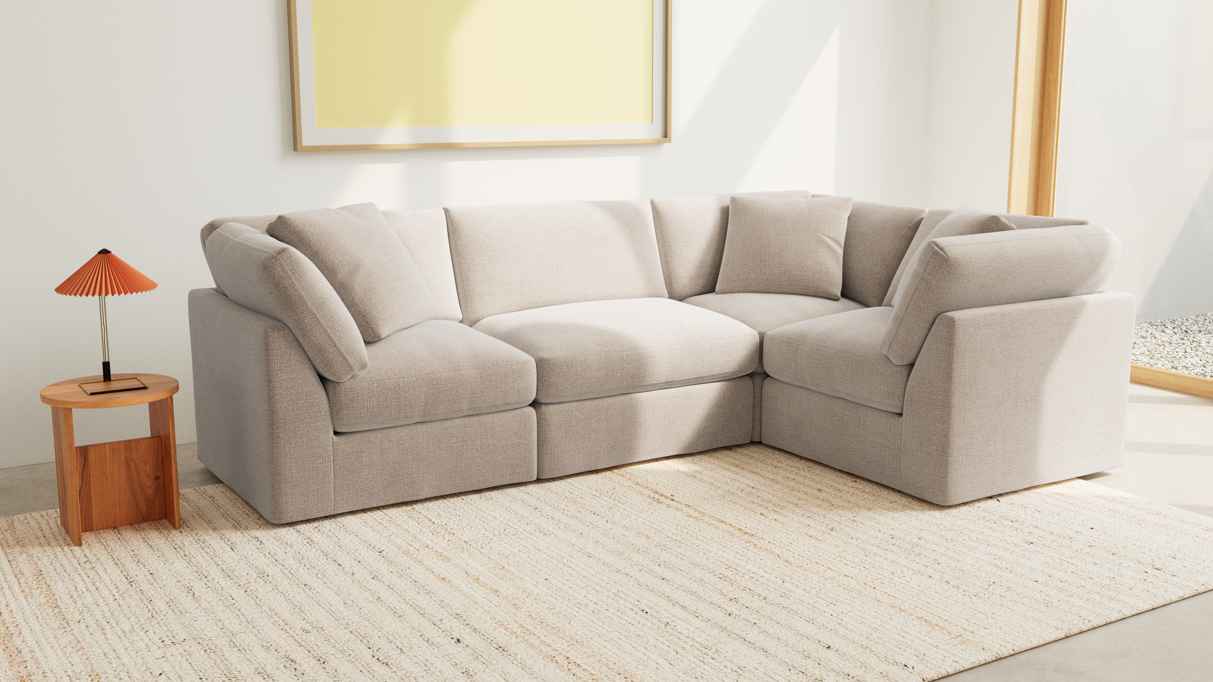 Get Together™ 4-Piece Modular Sectional Closed, Standard, Champagne