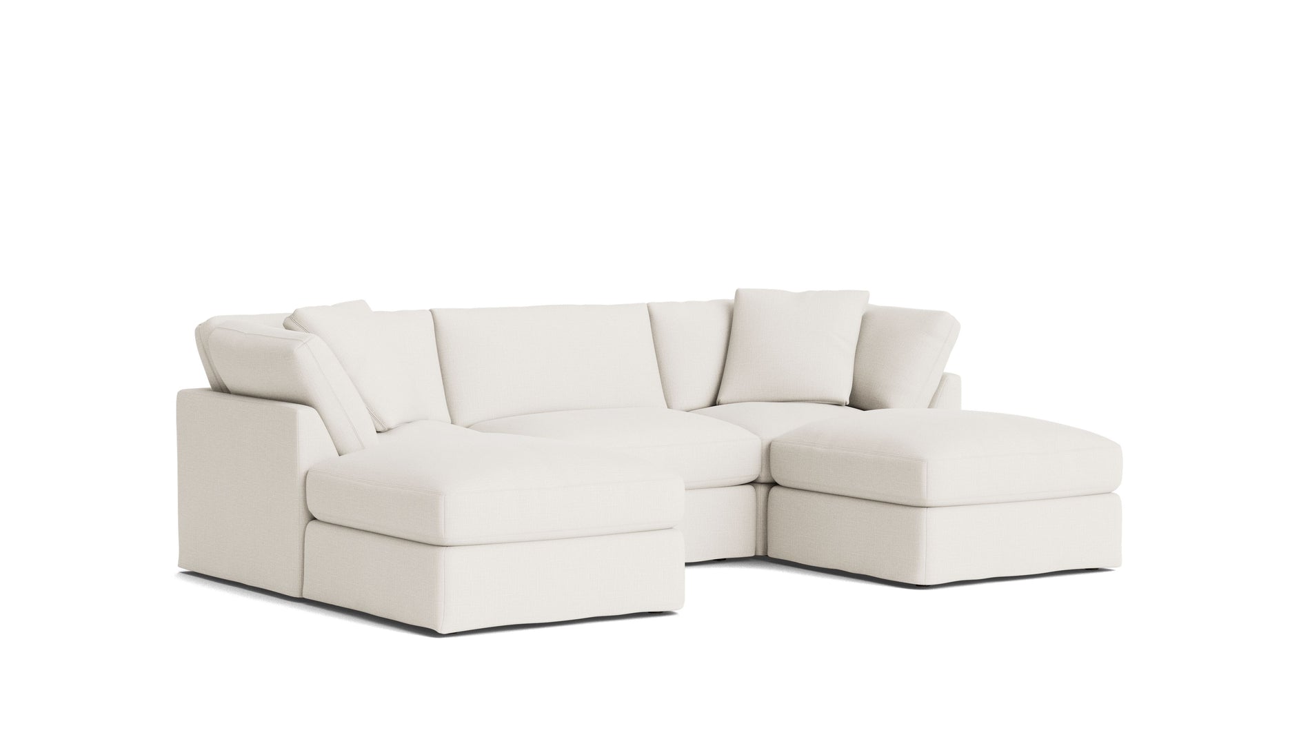 Get Together™ 5-Piece Modular U-Shaped Sectional, Standard, Cream Linen_image