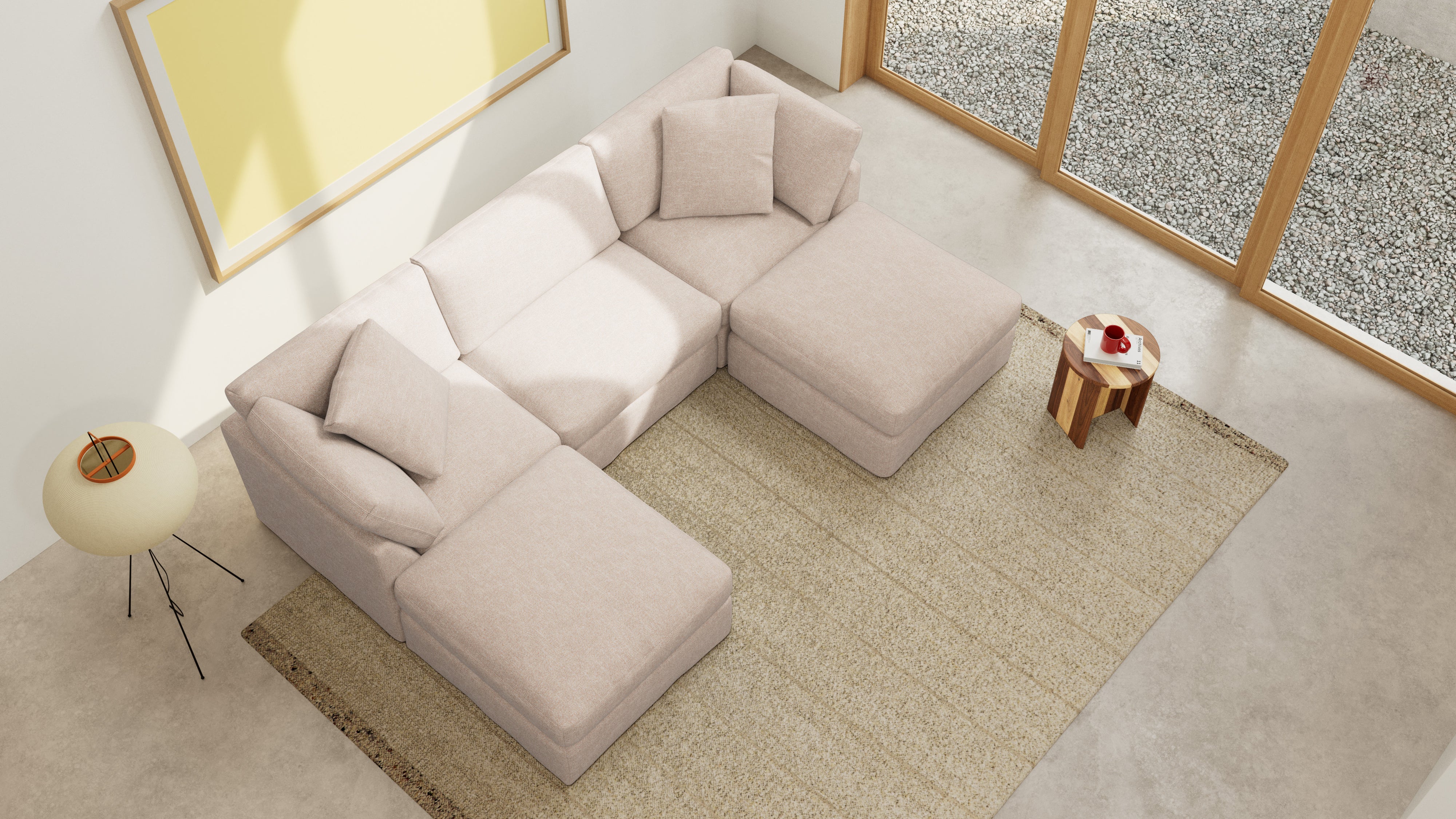 Get Together™ 5-Piece Modular U-Shaped Sectional, Standard, Sunbeam