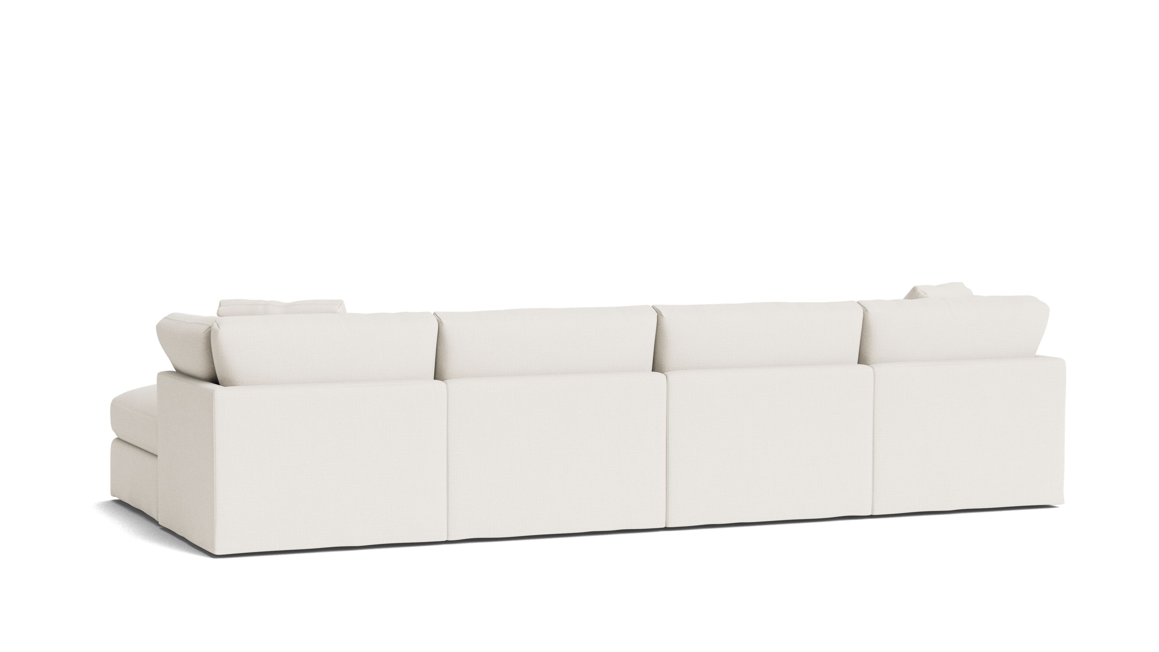 Get Together™ 6-Piece Modular U-Shaped Sectional, Standard, Cream Linen