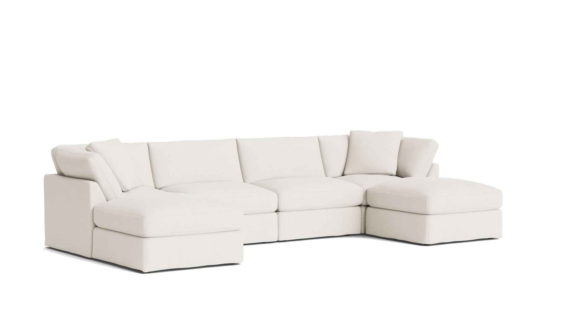 Get Together™ 6-Piece Modular U-Shaped Sectional, Standard, Cream Linen_image