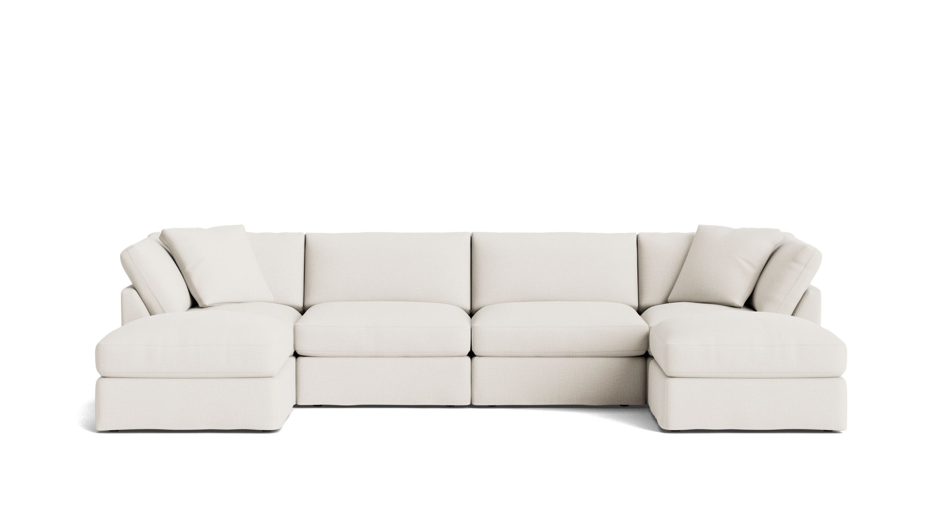Get Together™ 6-Piece Modular U-Shaped Sectional, Standard, Cream Linen_image