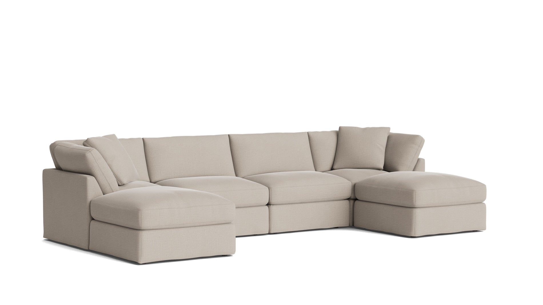Get Together™ 6-Piece Modular U-Shaped Sectional, Standard, Light Pebble_image