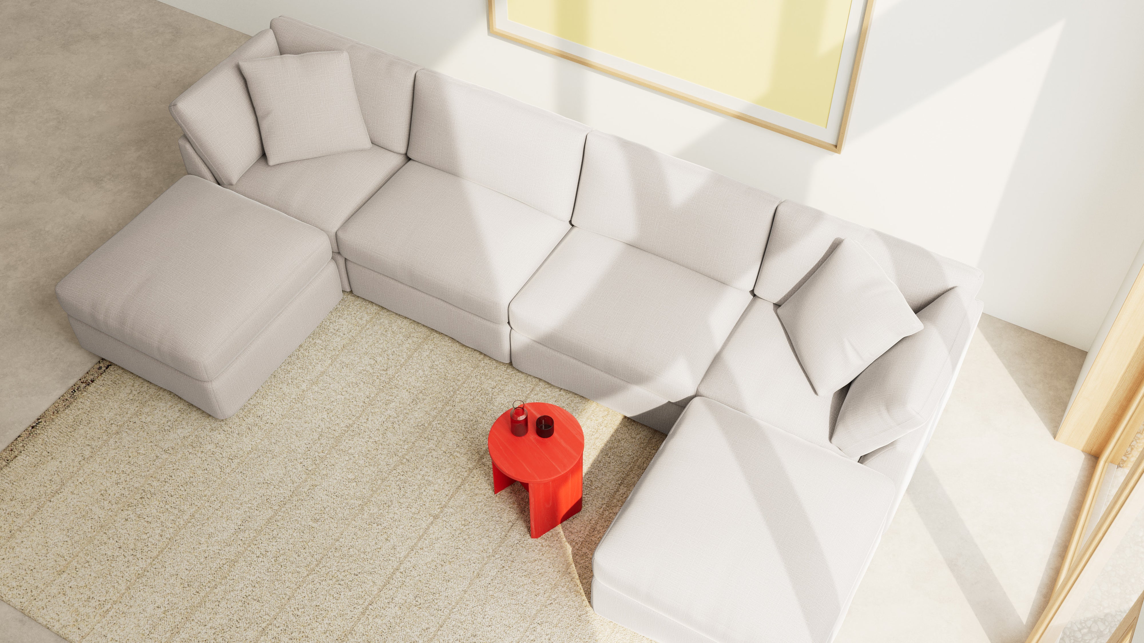 Get Together™ 6-Piece Modular U-Shaped Sectional, Standard, Light Pebble