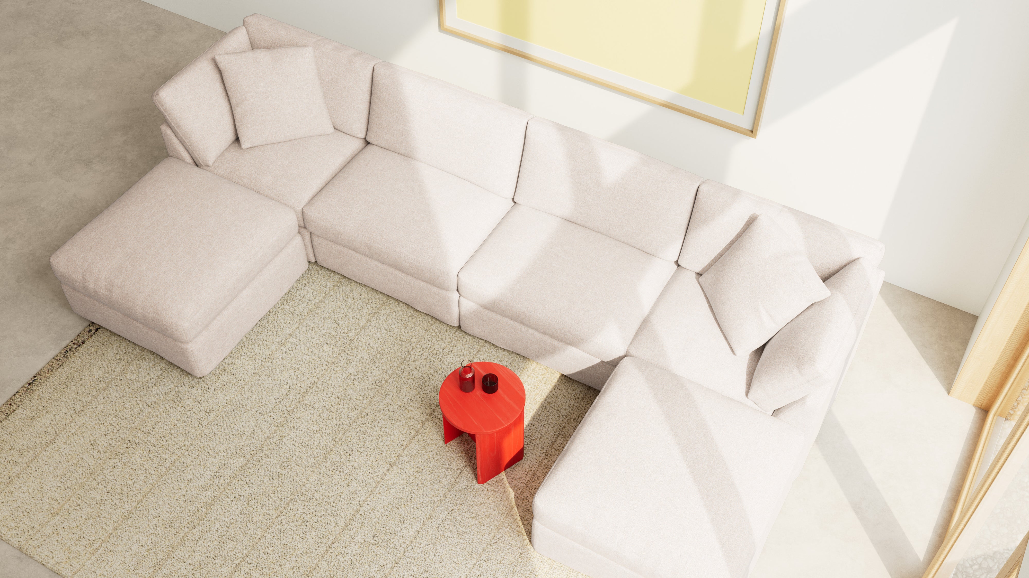 Get Together™ 6-Piece Modular U-Shaped Sectional, Standard, Sunbeam