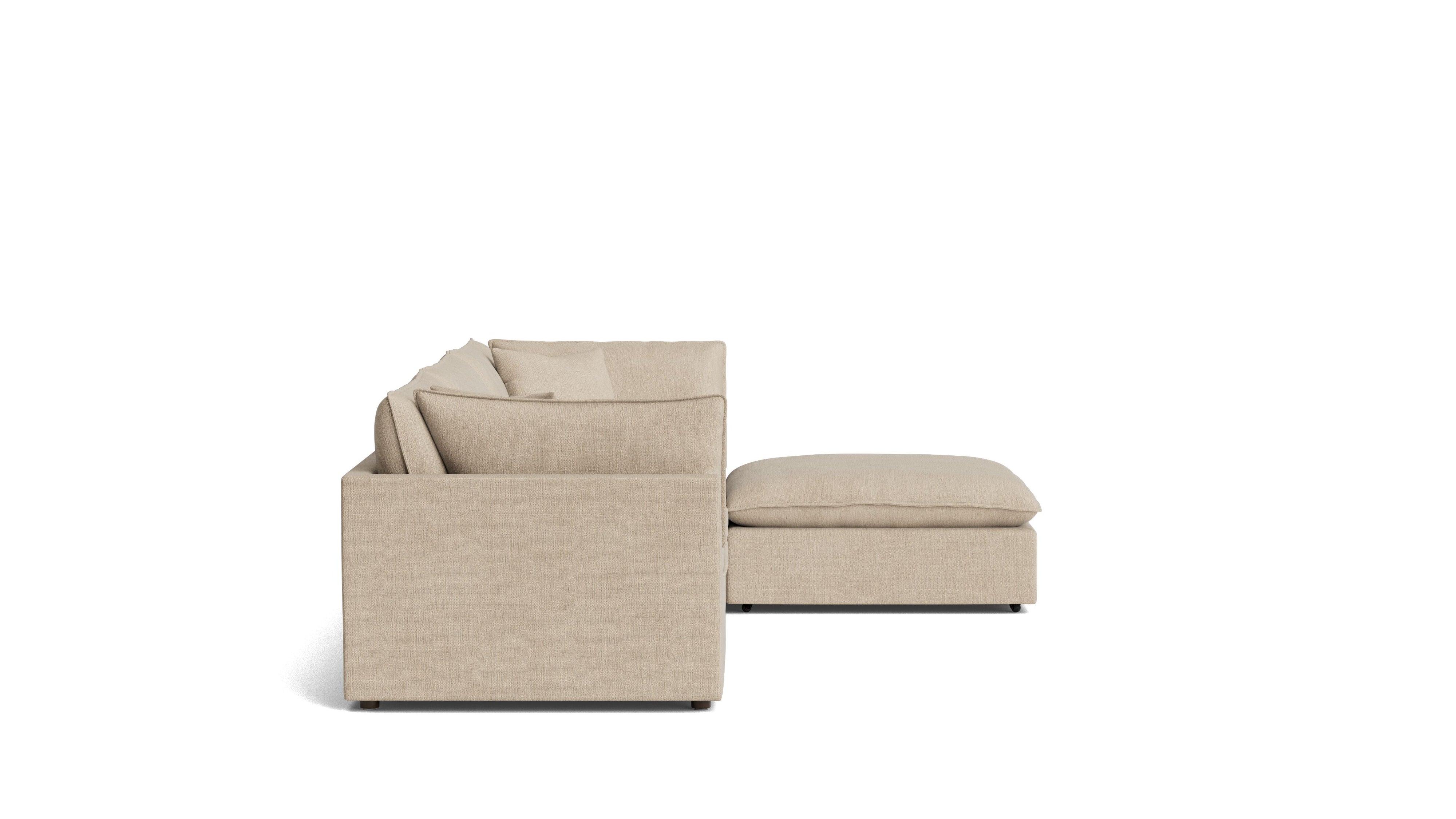 Chill Time 4-Piece Modular Sectional, Biscuit