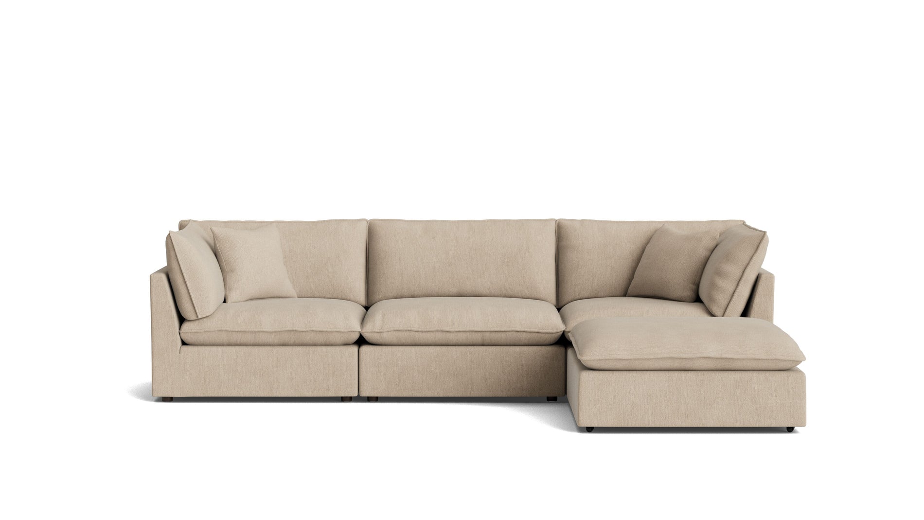 Chill Time 4-Piece Modular Sectional, Biscuit_image