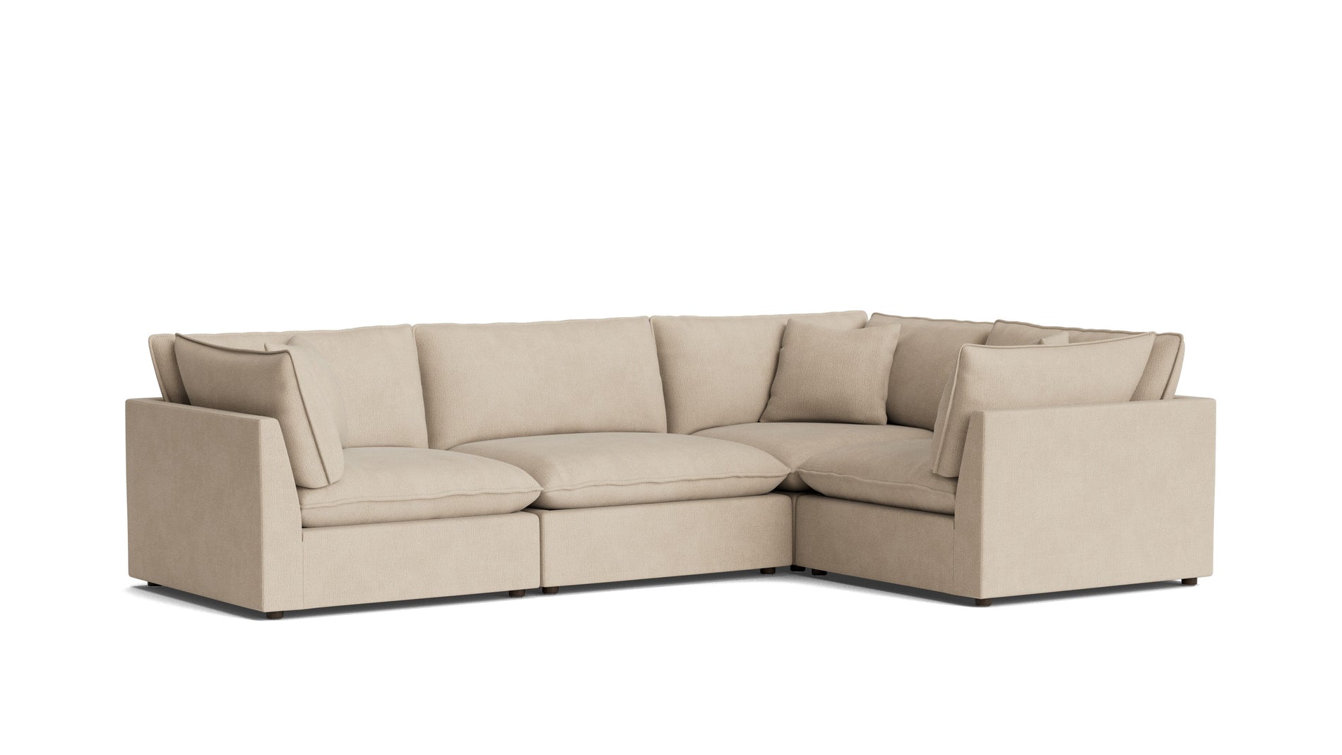 Chill Time 4-Piece Modular Sectional Closed, Biscuit_image