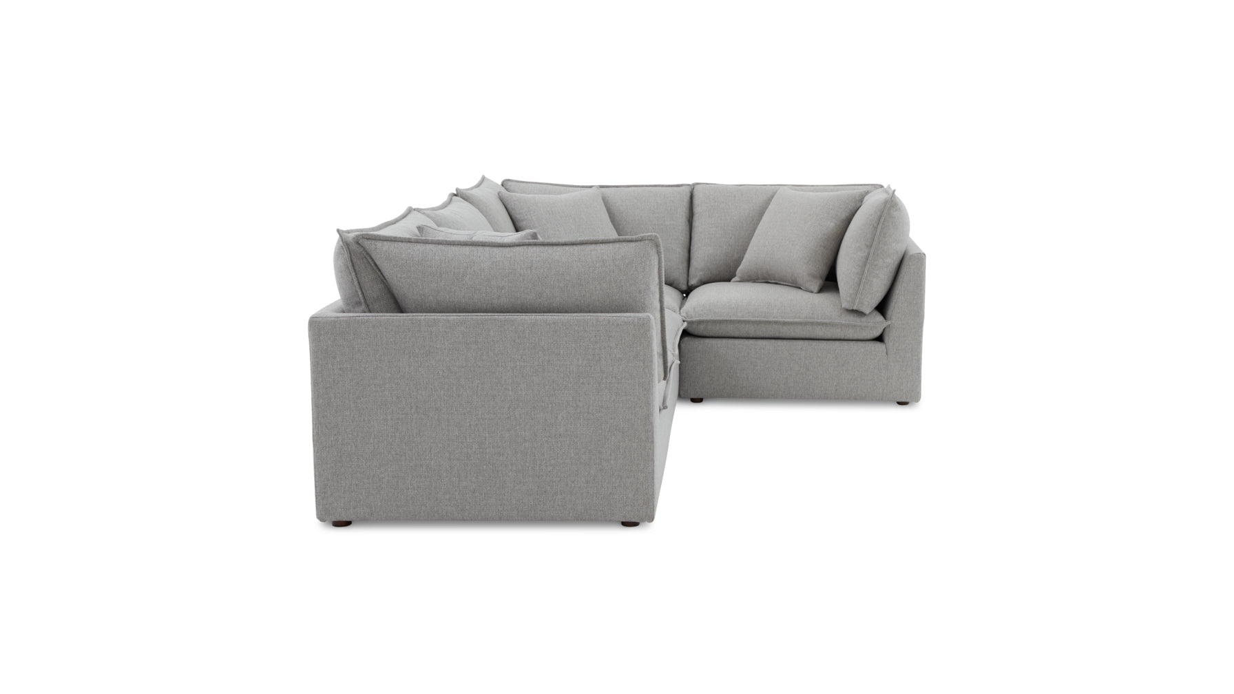 Chill Time 4-Piece Modular Sectional Closed, Heather - Image 10