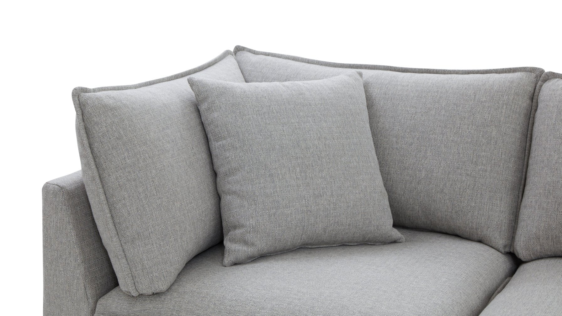 Chill Time 4-Piece Modular Sectional Closed, Heather - Image 7