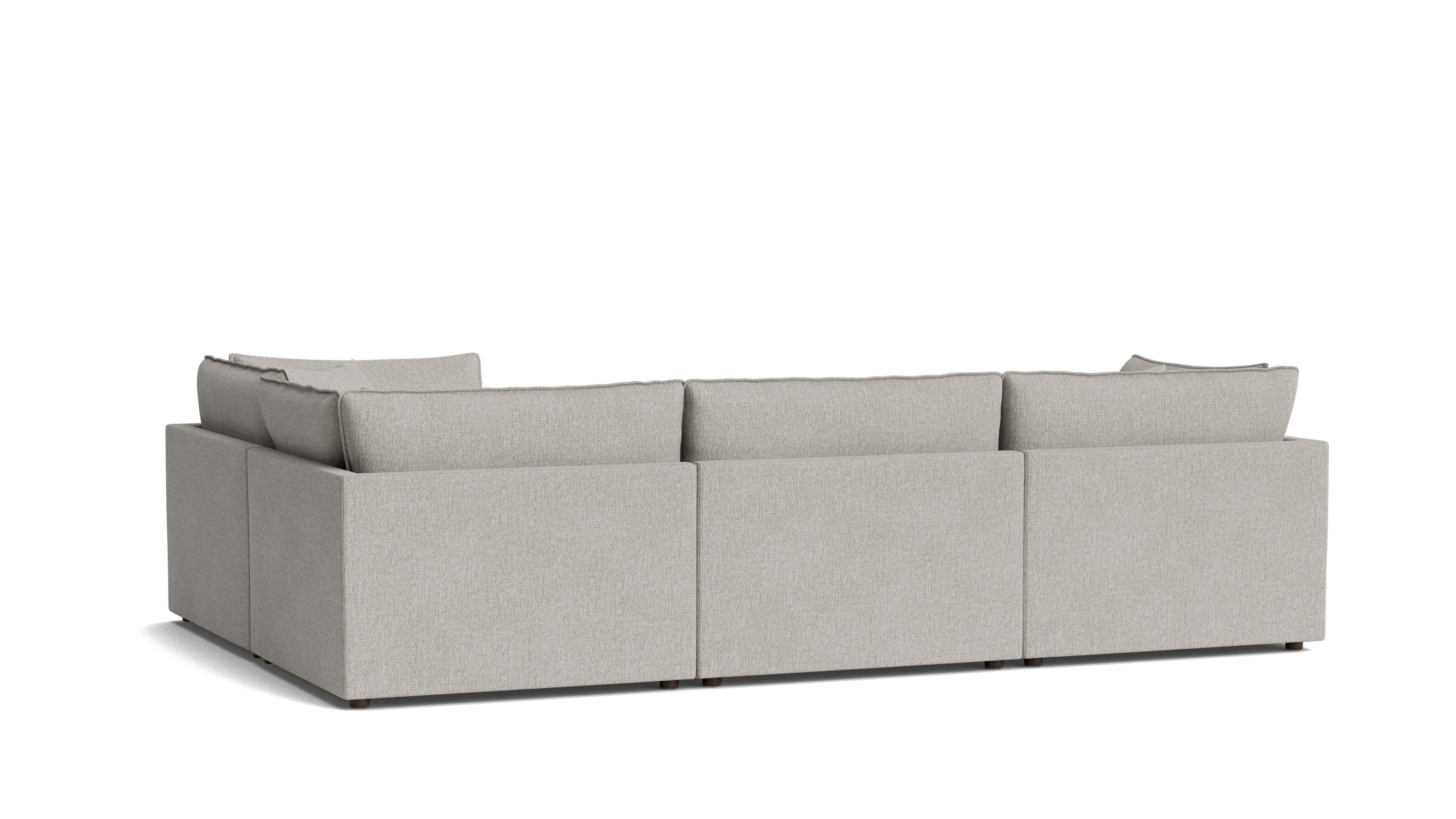 Chill Time 4-Piece Modular Sectional Closed, Heather