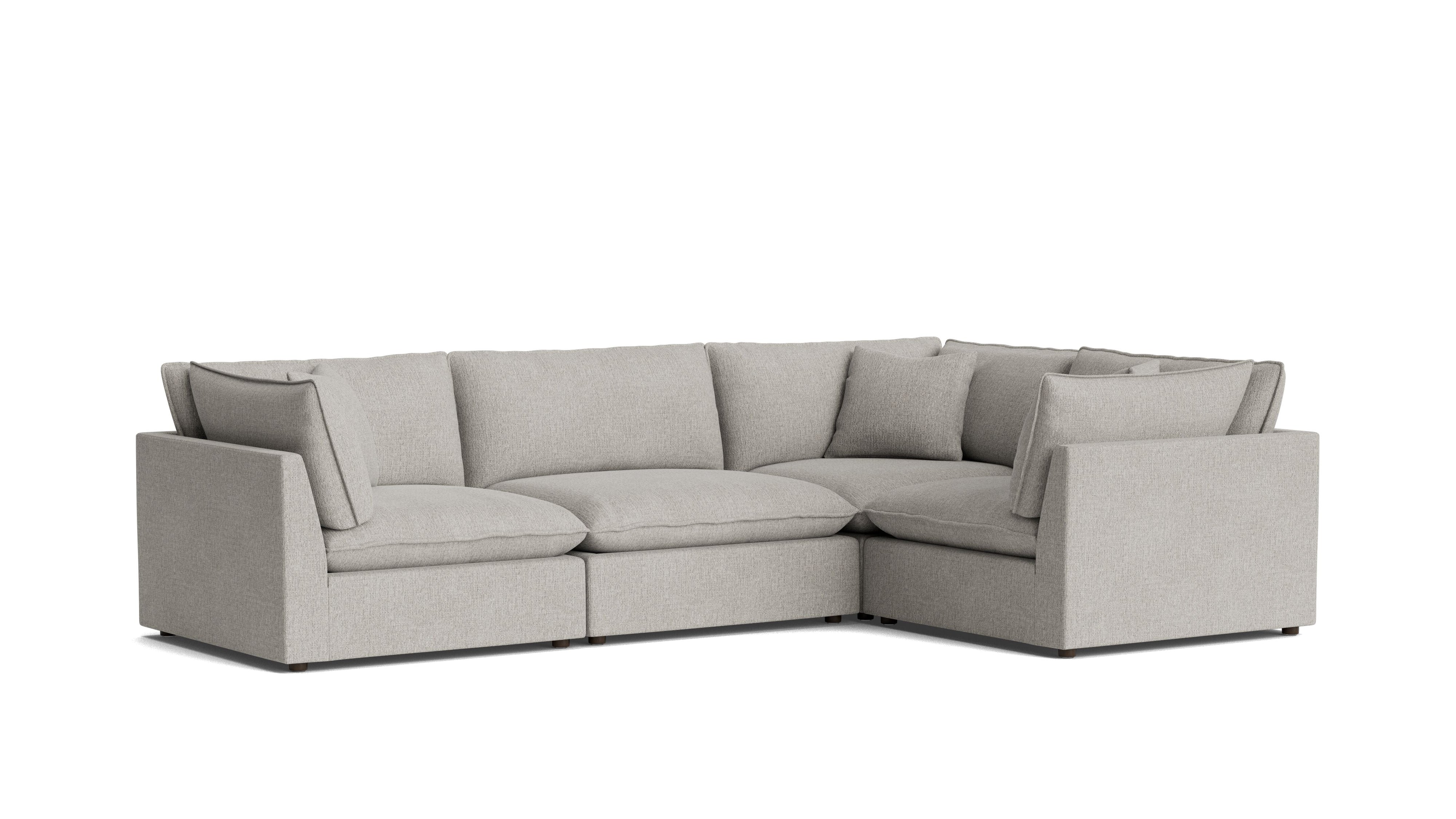 Chill Time 4-Piece Modular Sectional Closed, Heather