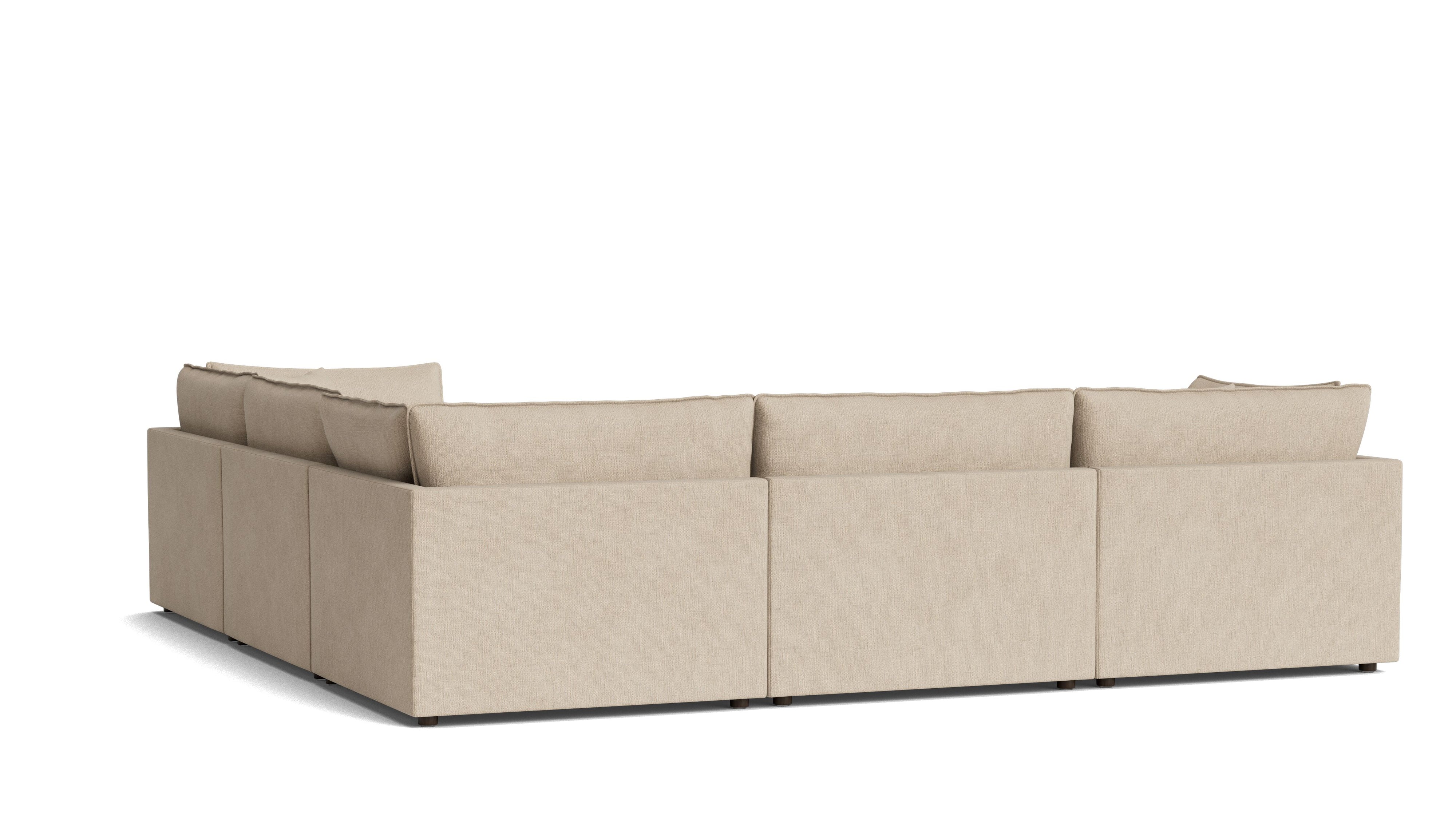 Chill Time 5-Piece Modular Sectional Closed, Biscuit