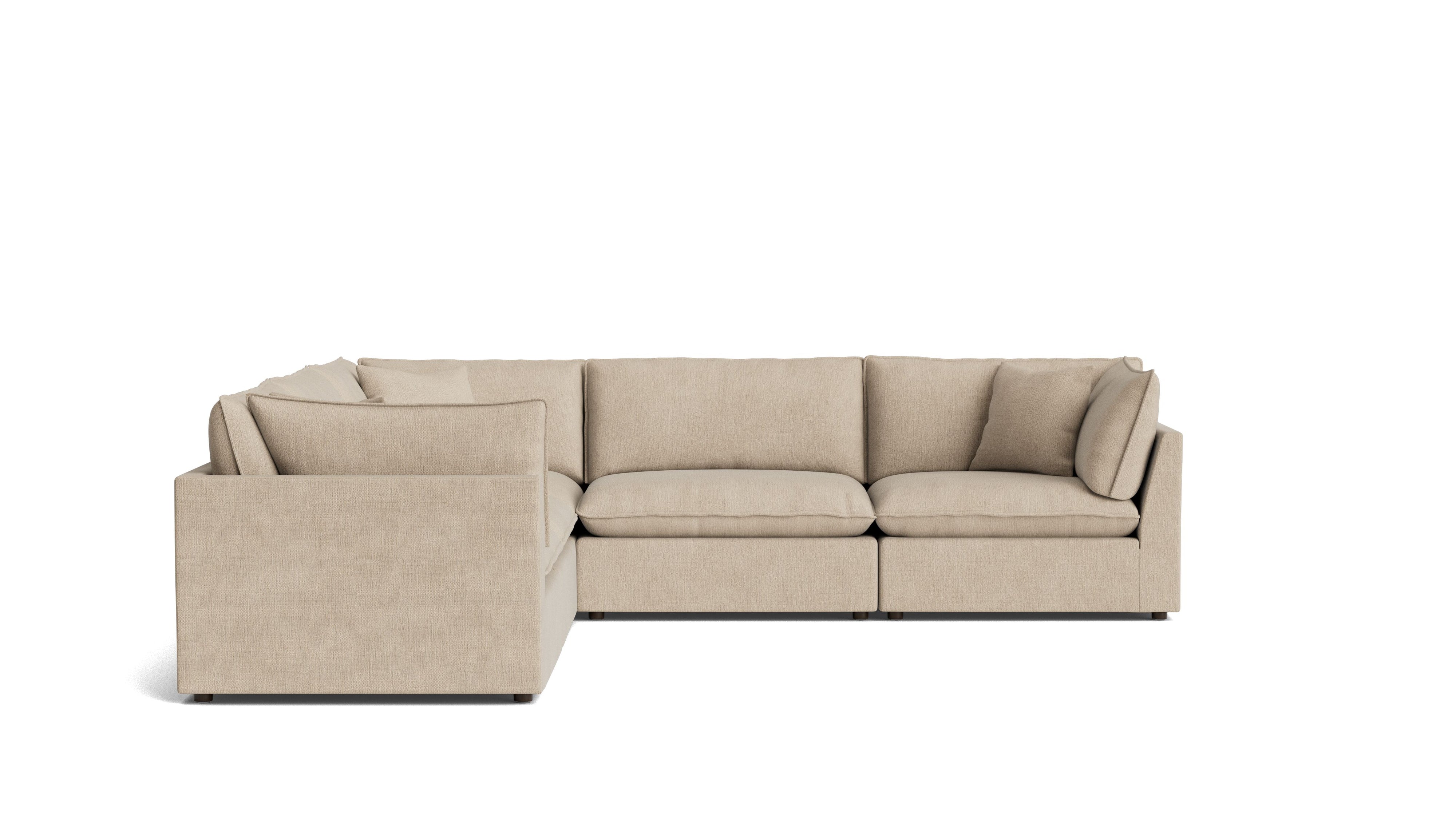 Chill Time 5-Piece Modular Sectional Closed, Biscuit