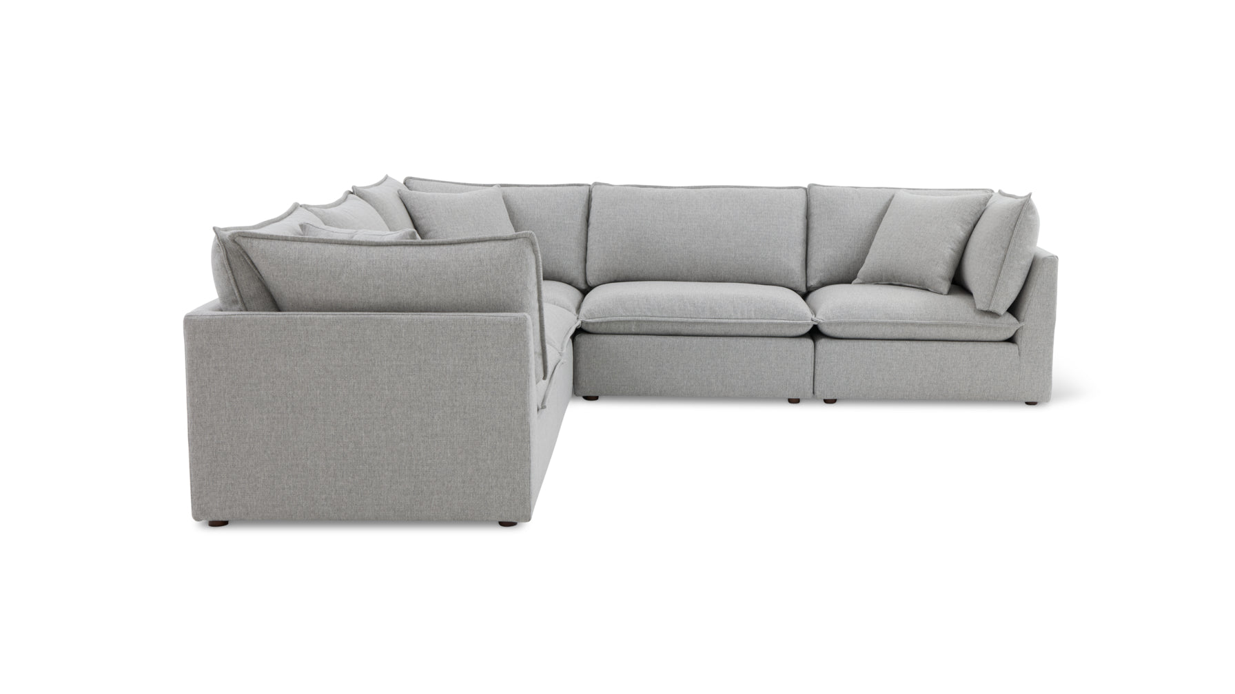 Chill Time 5-Piece Modular Sectional Closed, Heather - Image 10