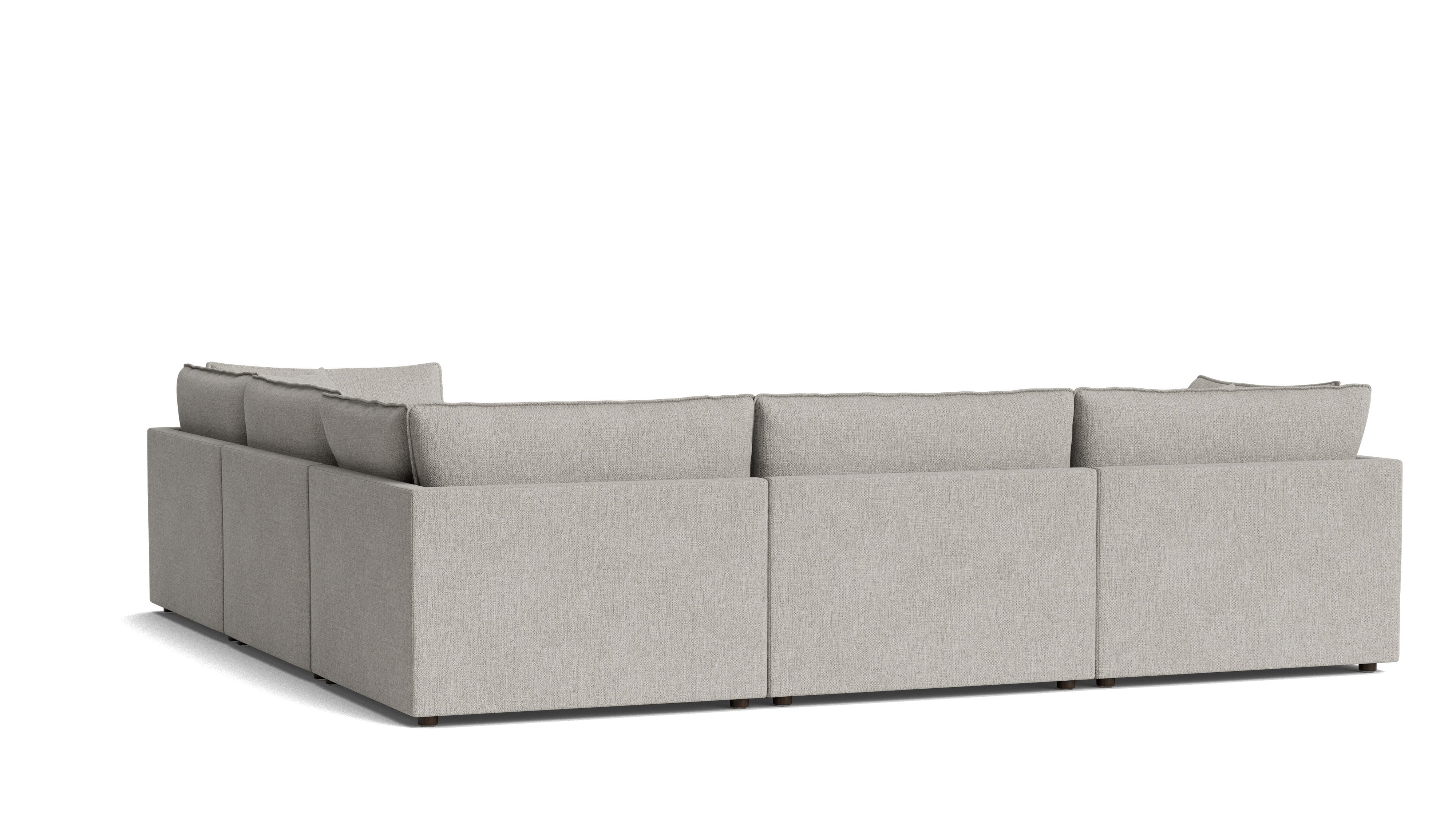 Chill Time 5-Piece Modular Sectional Closed, Heather