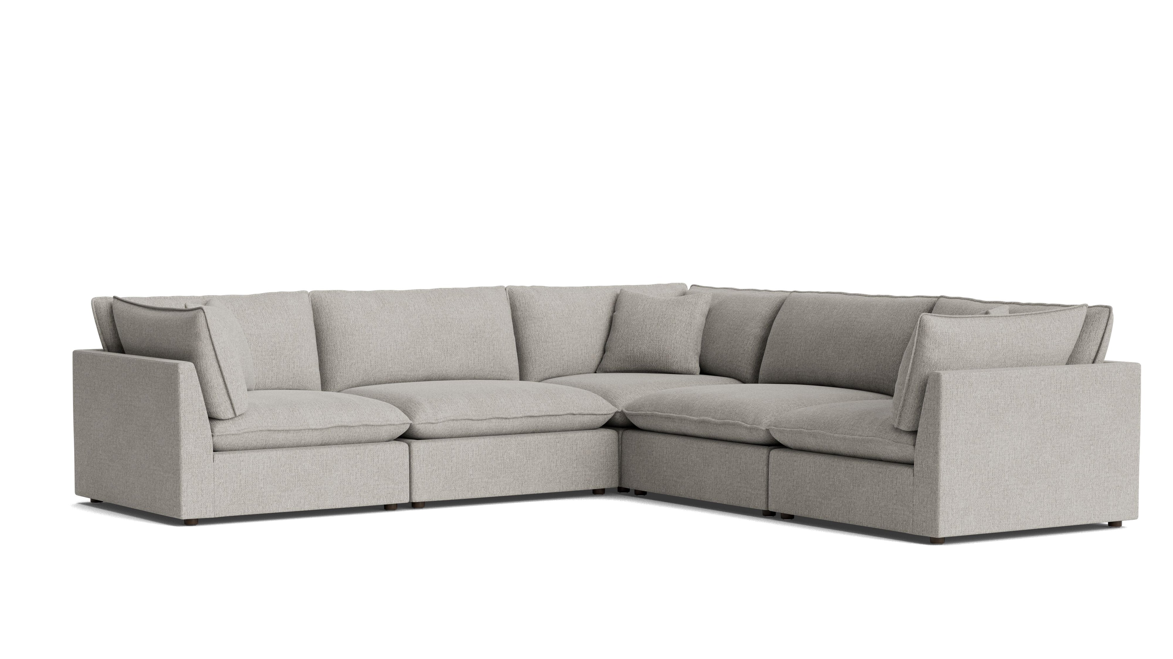 Chill Time 5-Piece Modular Sectional Closed, Heather