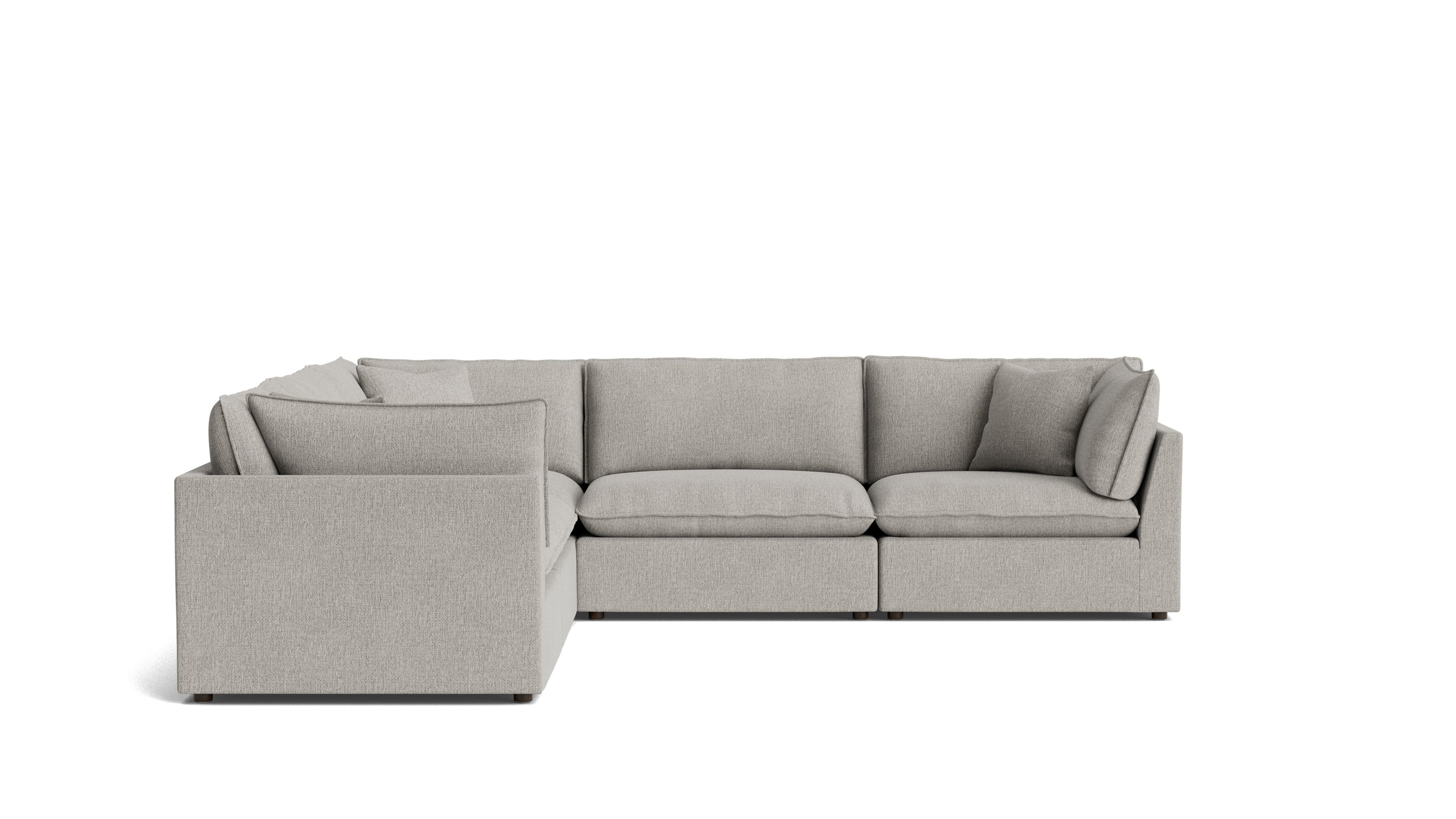 Chill Time 5-Piece Modular Sectional Closed, Heather