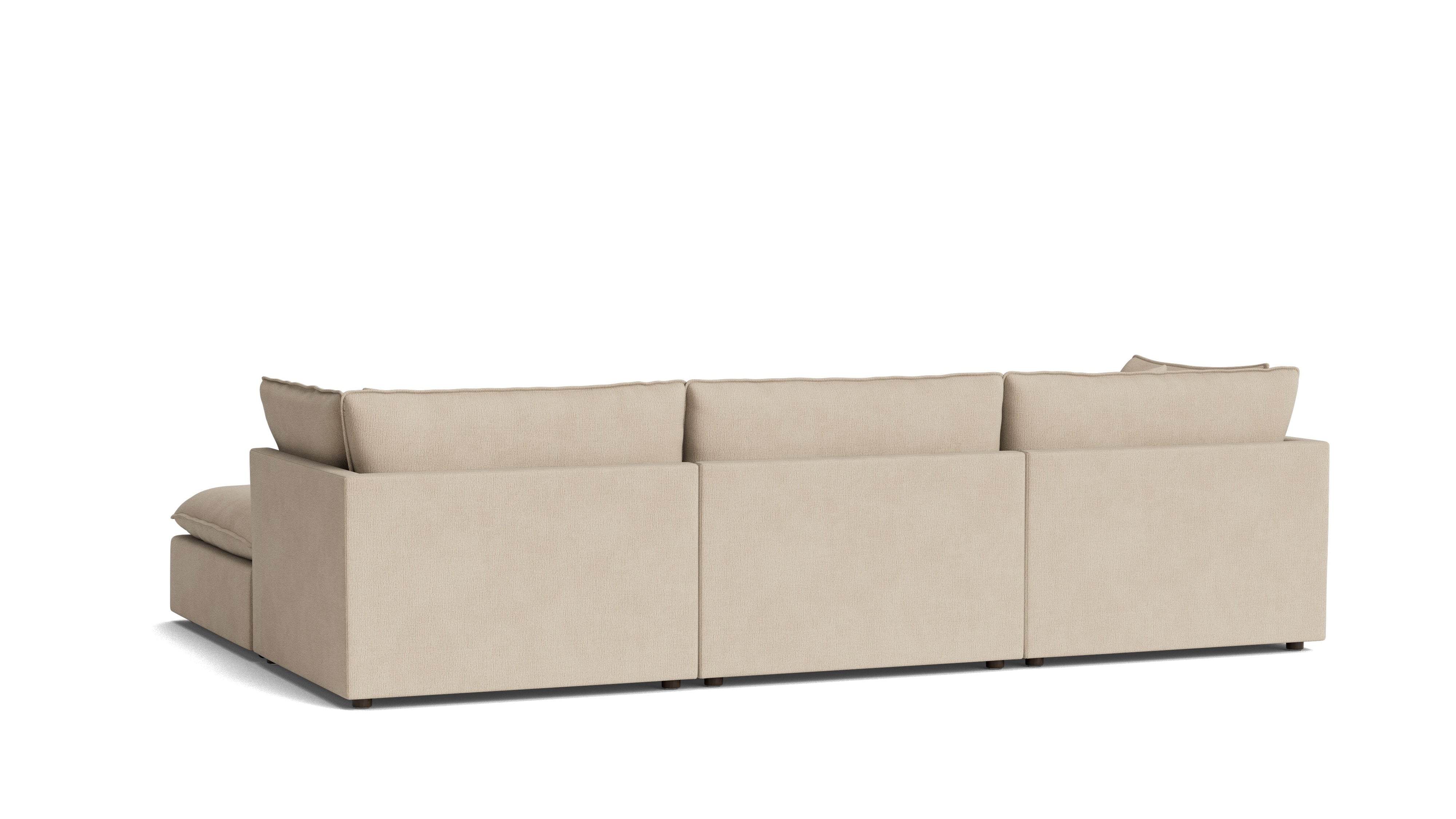Chill Time 5-Piece Modular U-Shaped Sectional, Biscuit