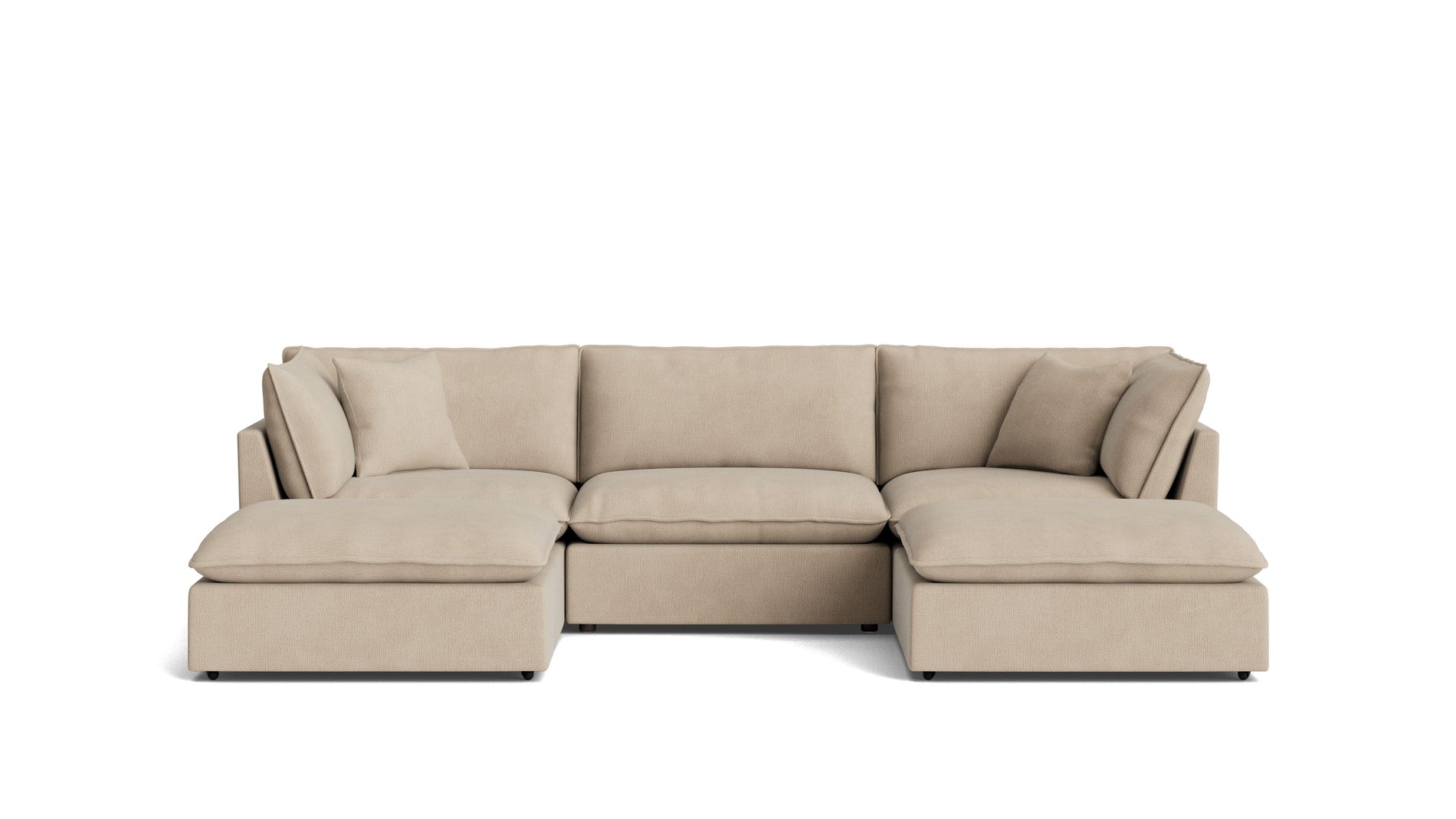 Chill Time 5-Piece Modular U-Shaped Sectional, Biscuit_image
