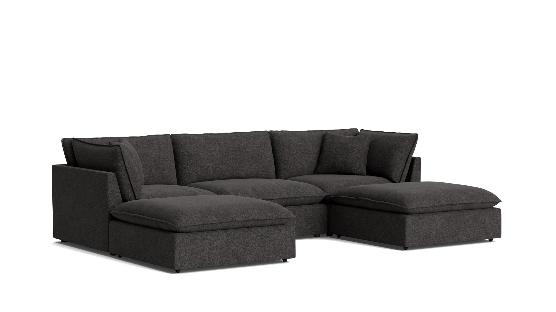 Chill Time 5-Piece Modular U-Shaped Sectional, Dark Shadow_image
