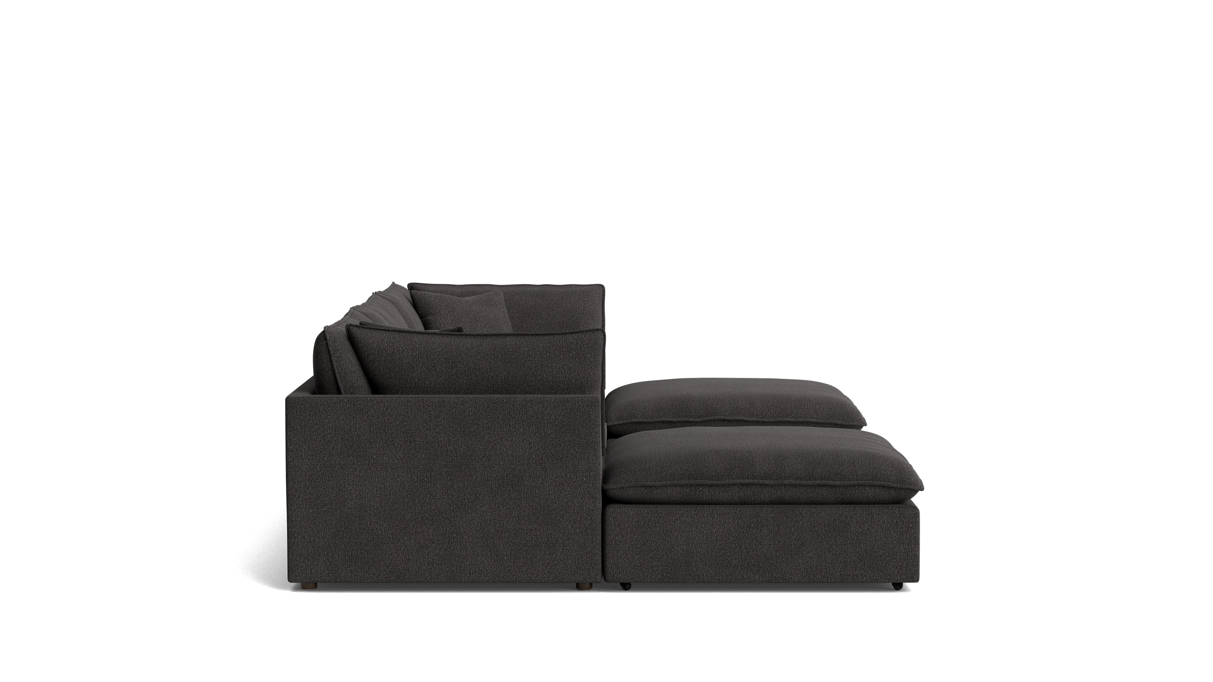 Chill Time 5 - Piece Modular U - Shaped Sectional, Dark Shadow - Sundays Company CanadaSEC-YJ-053-025