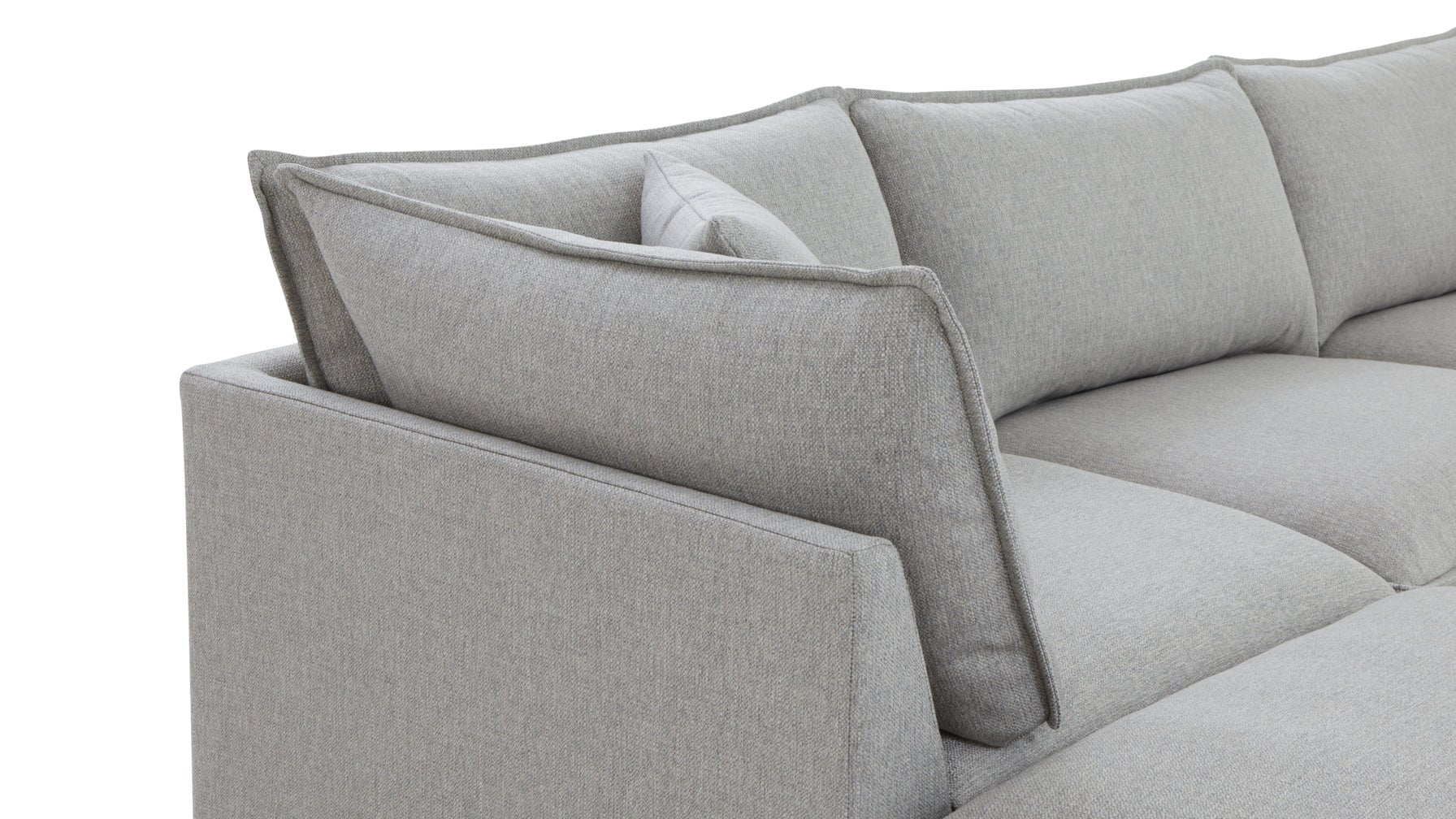 Chill Time 5-Piece Modular U-Shaped Sectional, Heather - Image 7