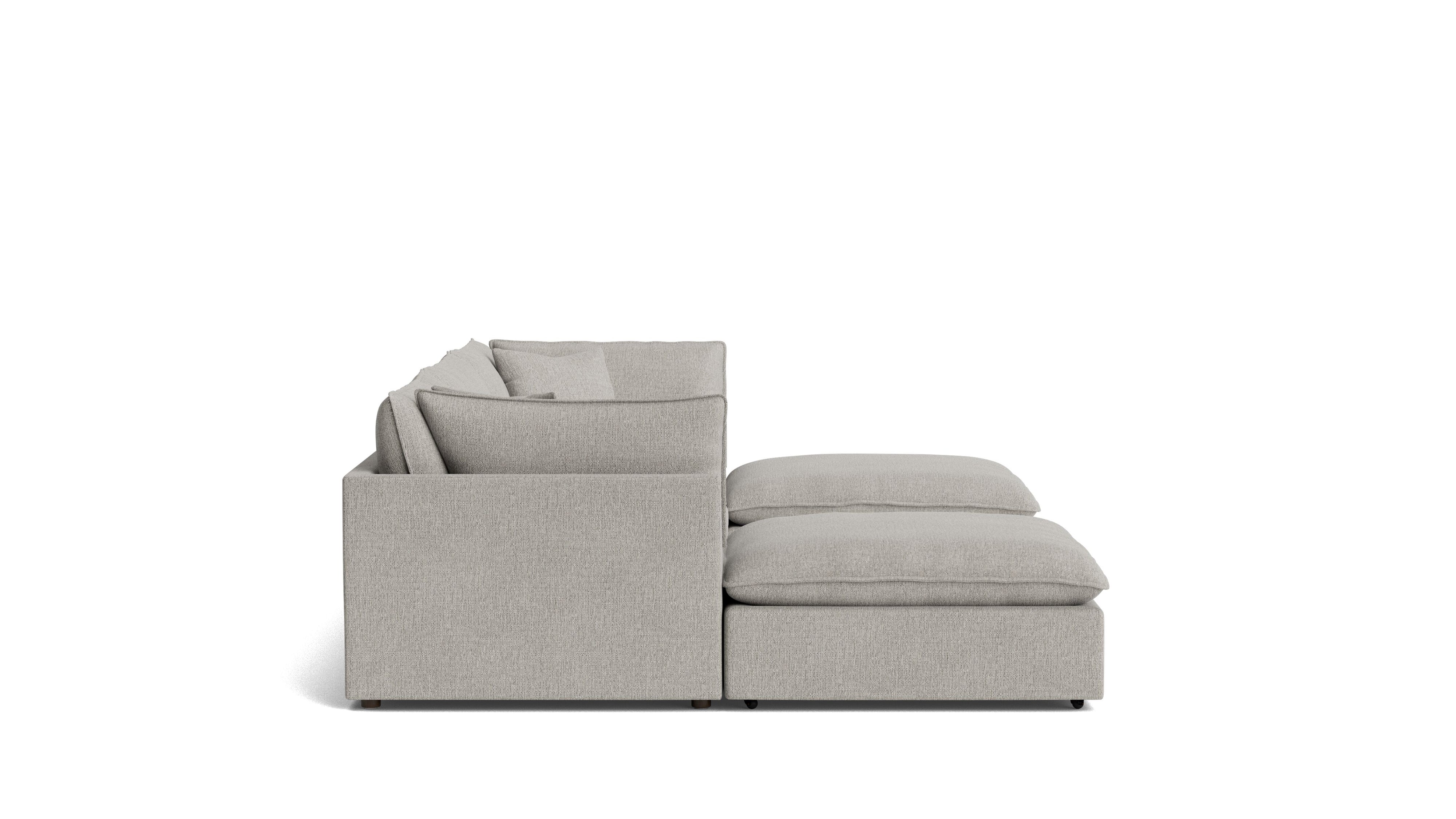 Chill Time 5-Piece Modular U-Shaped Sectional, Heather