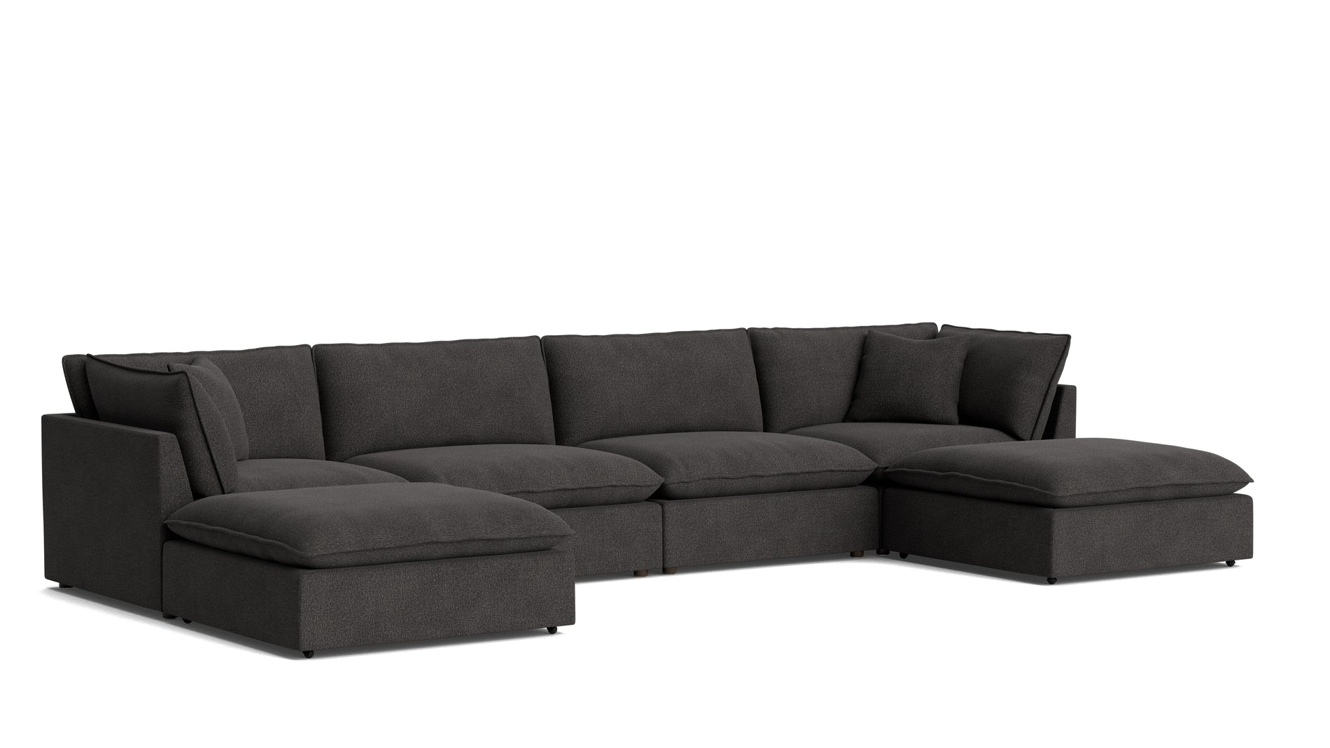 Chill Time 6-Piece Modular U-Shaped Sectional, Dark Shadow_image